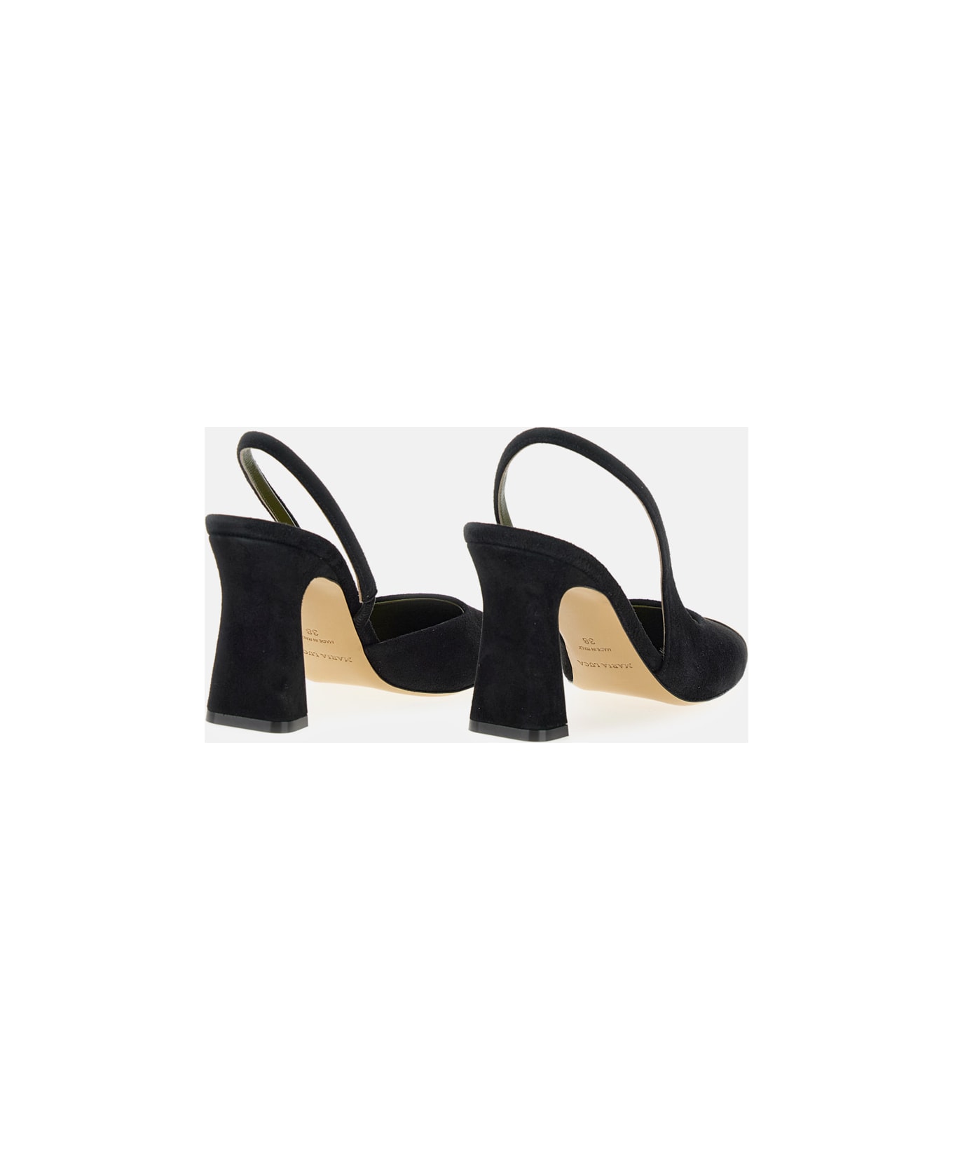 Maria Luca Eleonora Metal Toe Cap Sling Back - Black