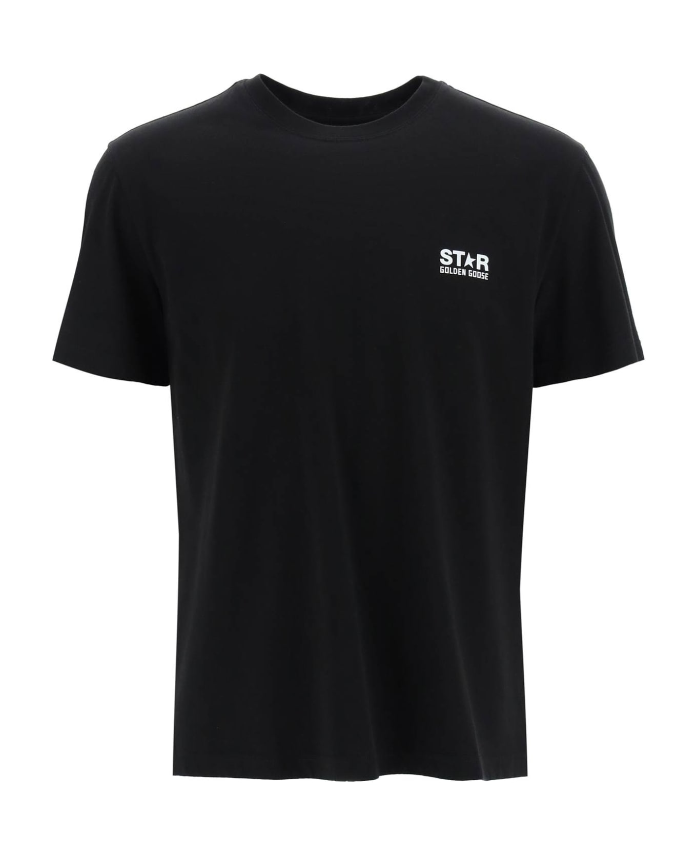 Golden Goose Big Star Regular T-shirt - BLACK WHITE (Black)