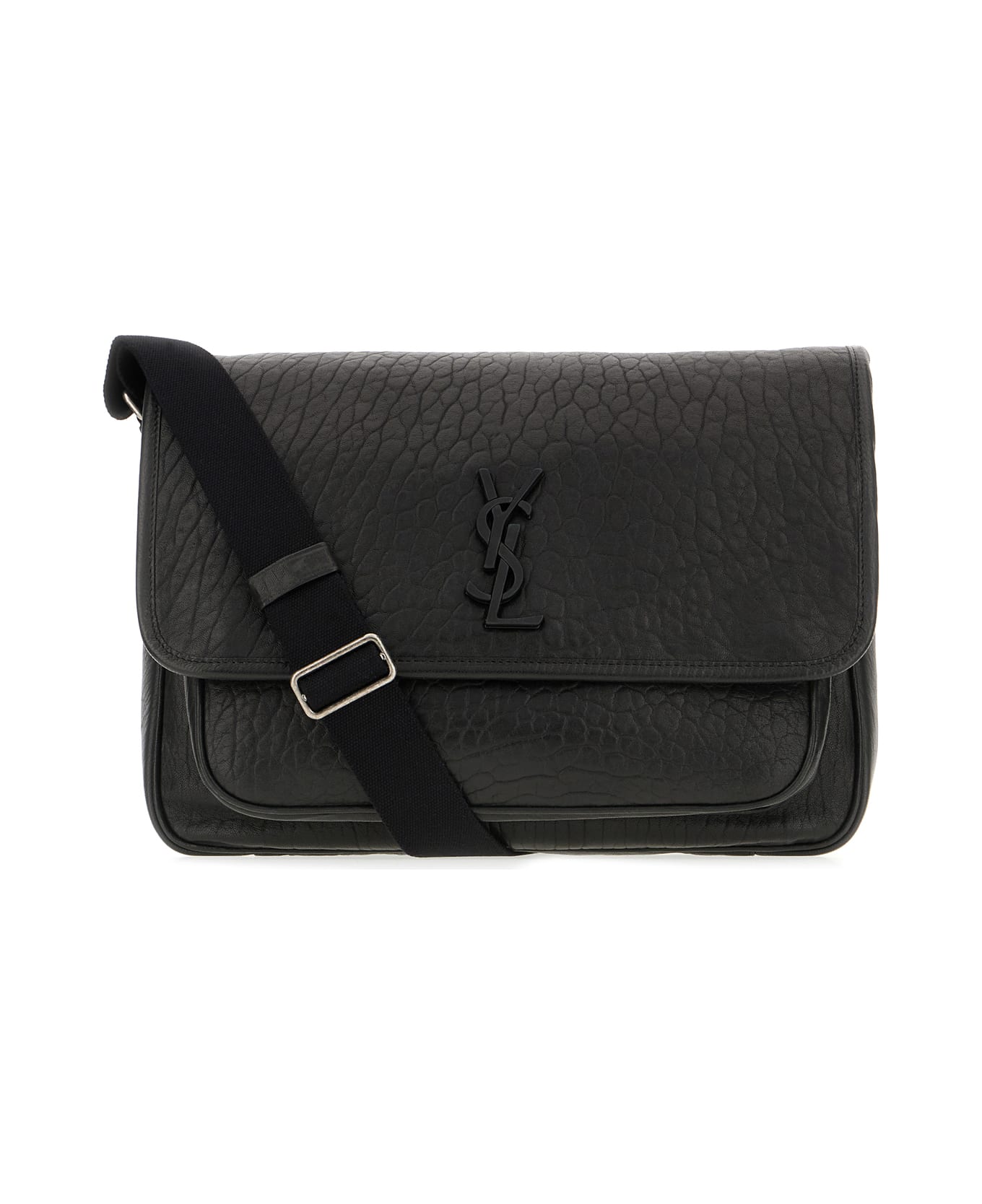 Saint Laurent Black Leather Niki Crossbody Bag - BLACK