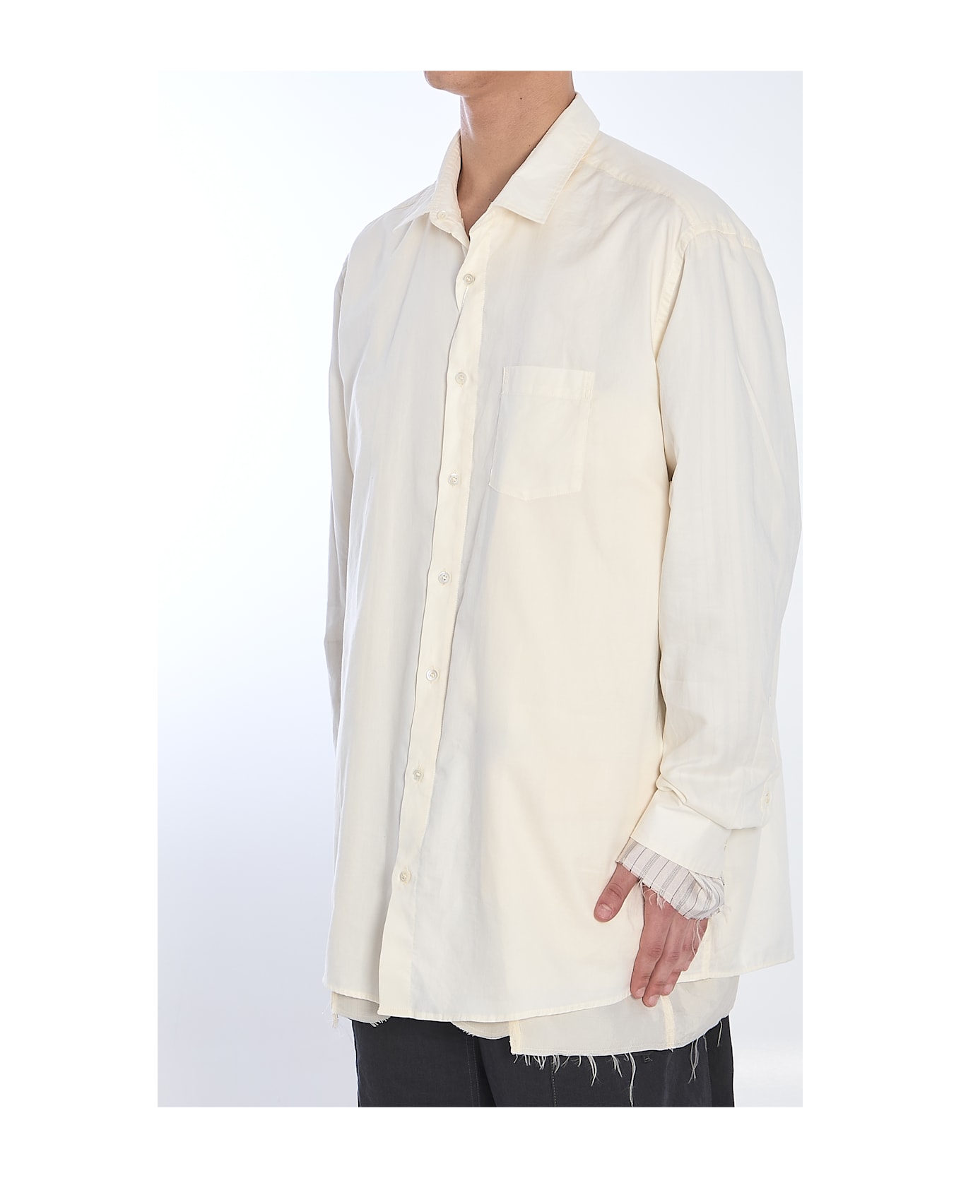 Maison Margiela Ivory Mohair Blend Jacket - WHITE