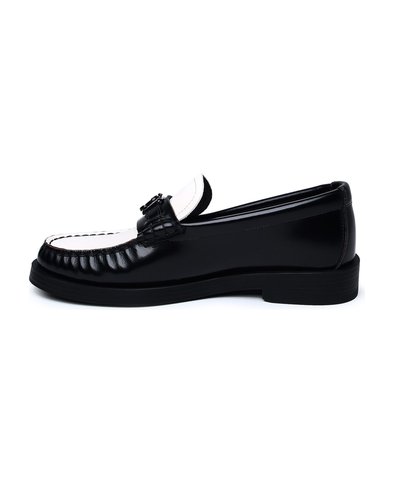 Jimmy Choo Two-tone Leather Loafers - Black