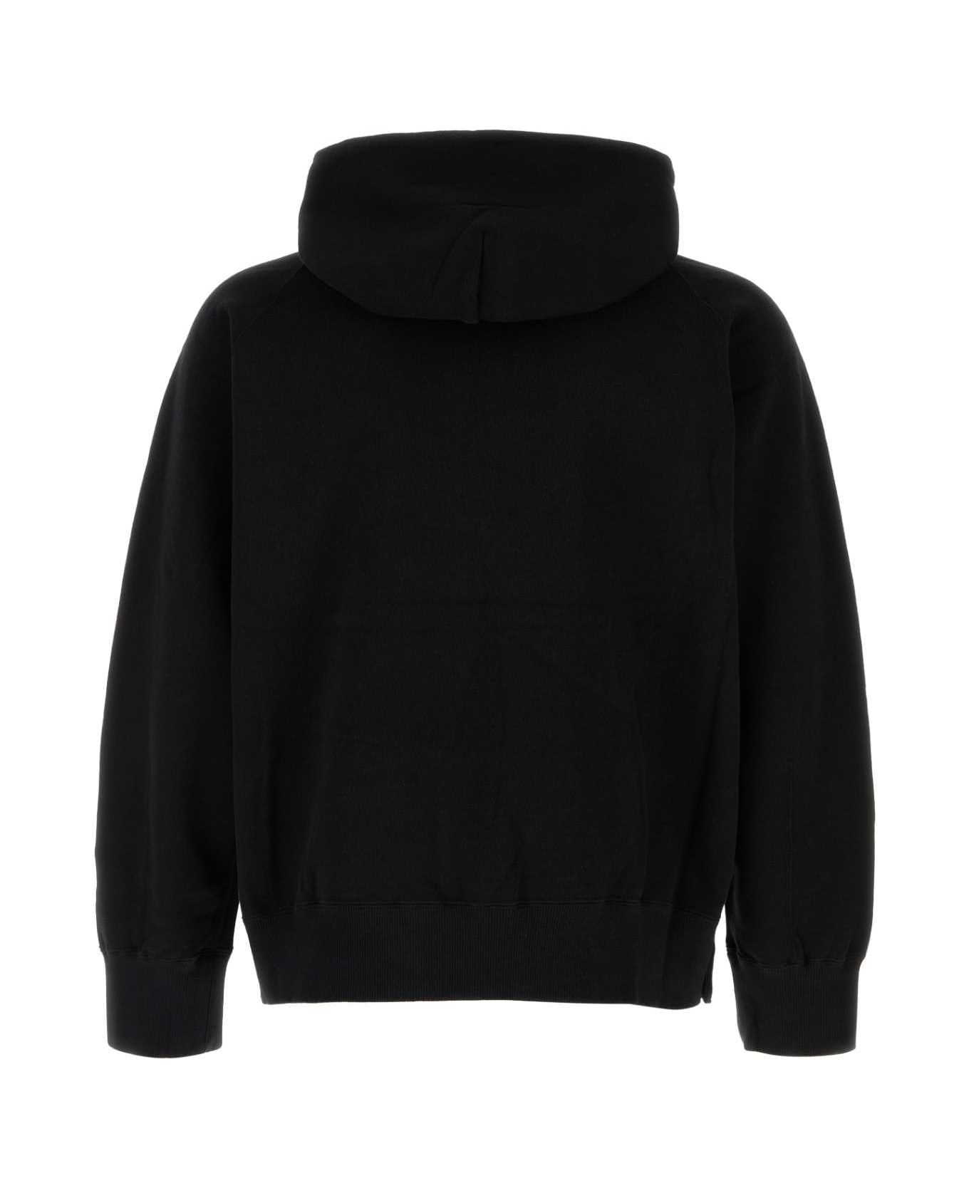 Sacai Carhartt Wip Cotton Jersey Hoodie - Black