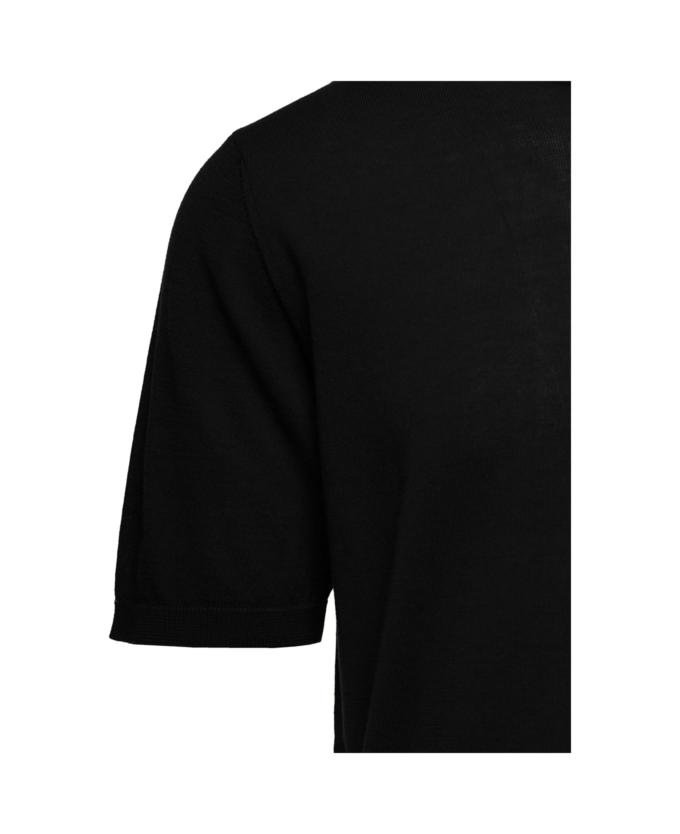 Roberto Collina Black Crewneck T-shirt In Cotton Man - BLACK