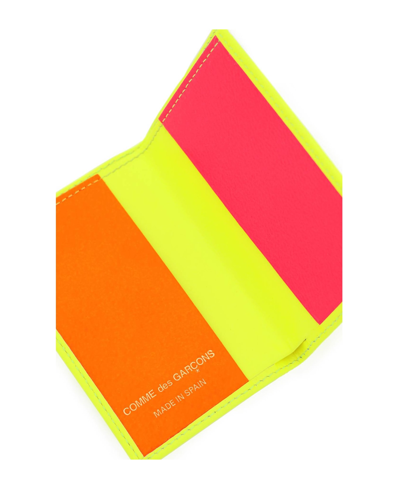 Comme des Garçons Wallet Super Fluo Bi-fold Wallet - YELLOW (Orange) 財布