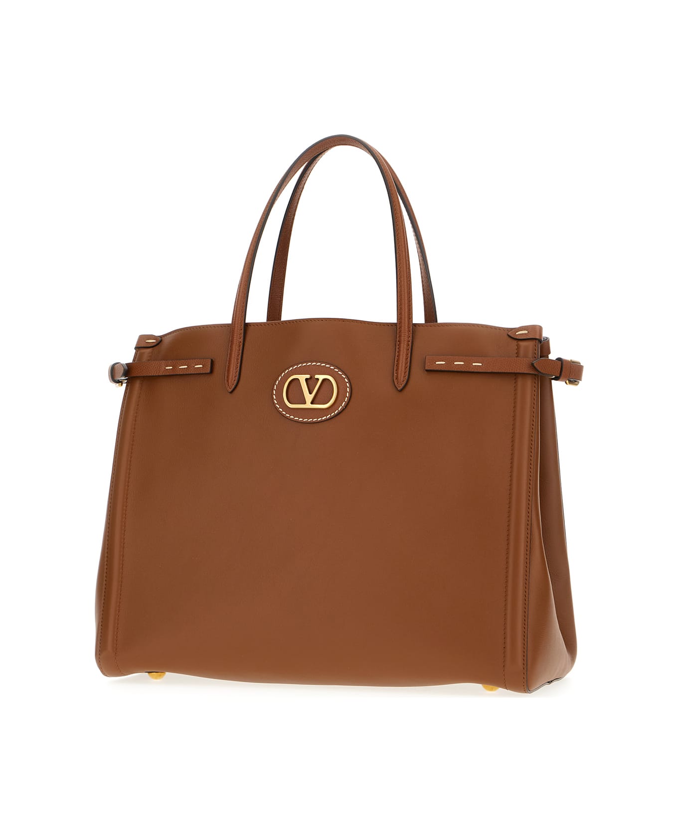 Brown Leather Handbag - Thumbnail 3
