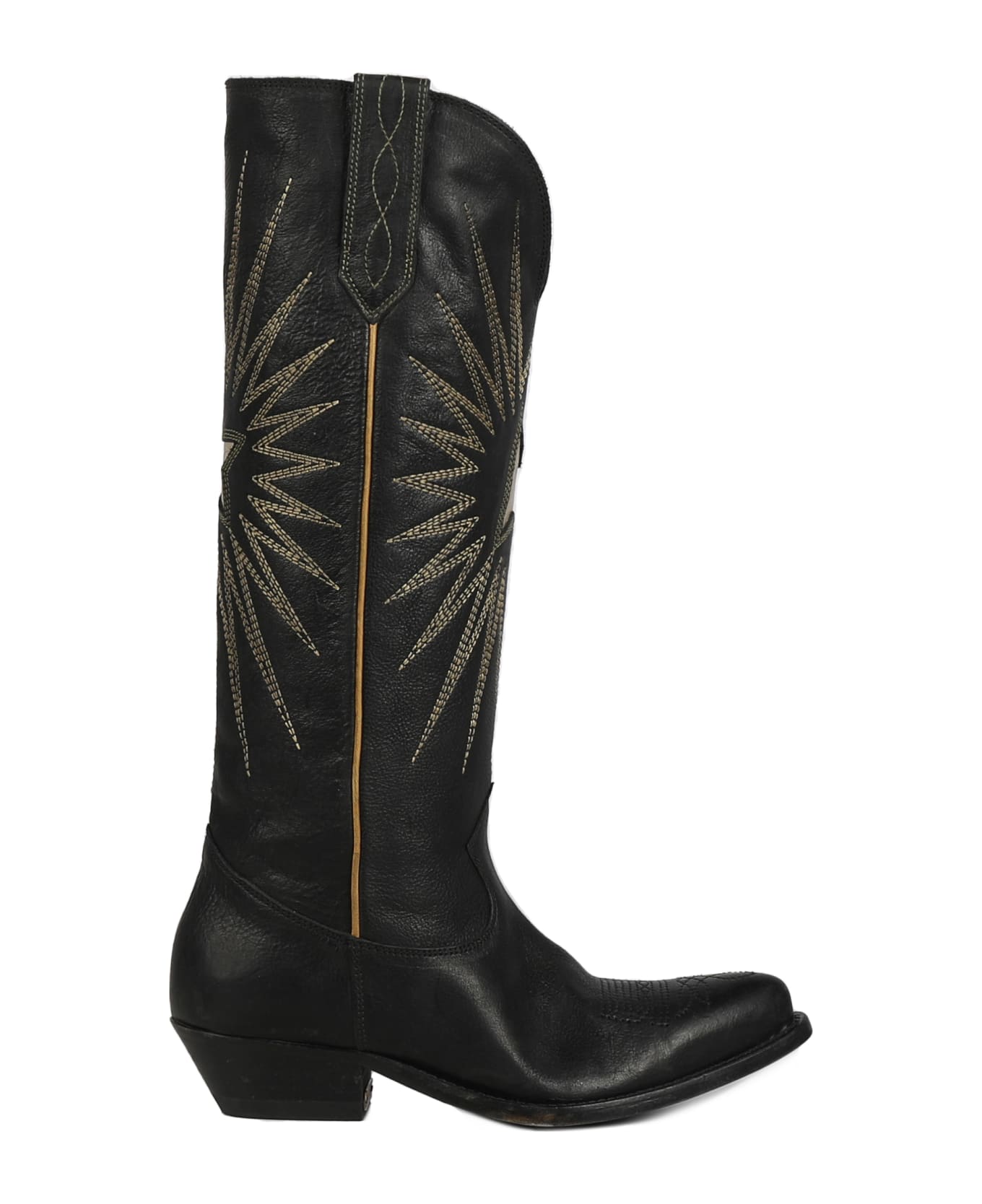 Golden Goose Wish Star Texan Boots - Black