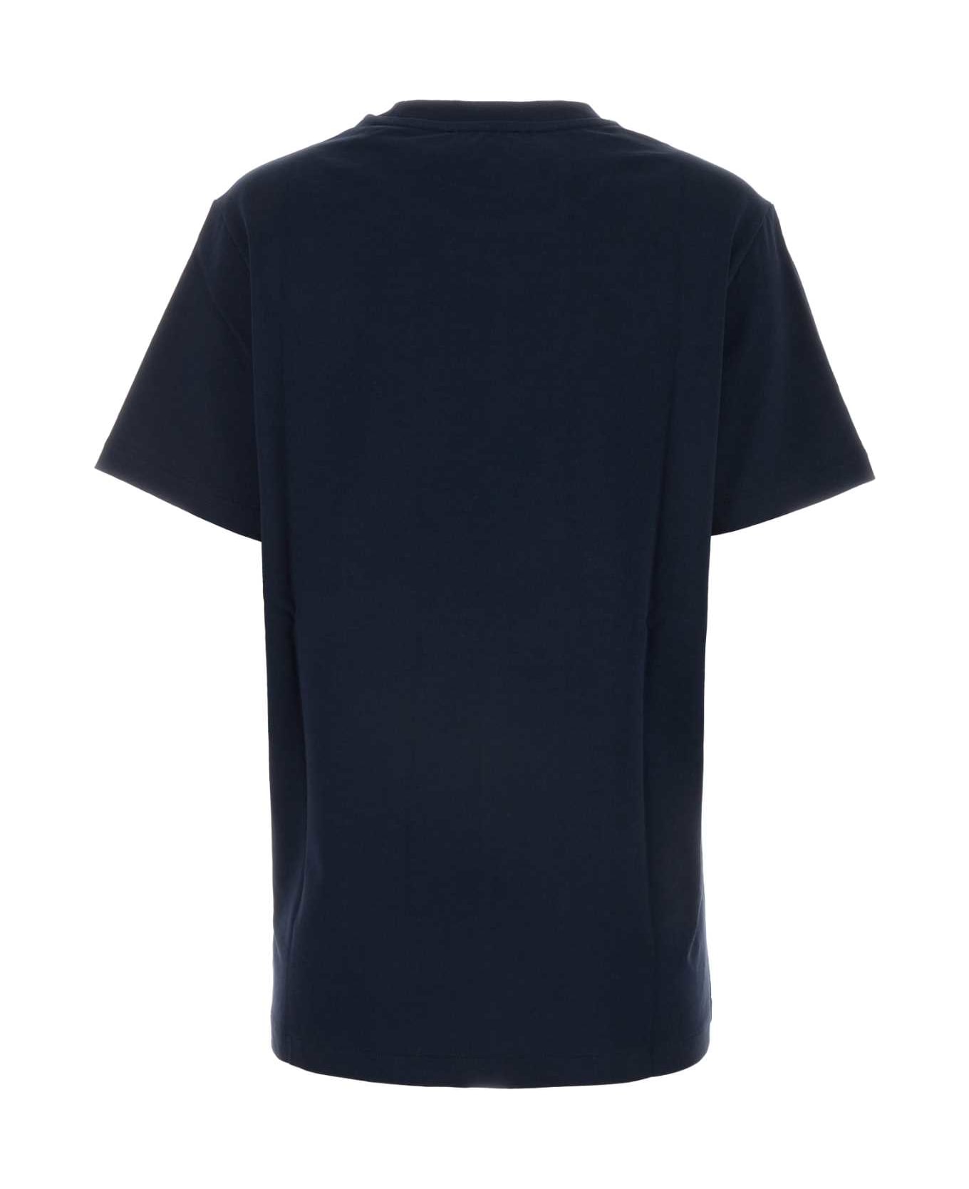 A.P.C. Midnight Blue Cotton T-shirt - DARKNAVYECRU