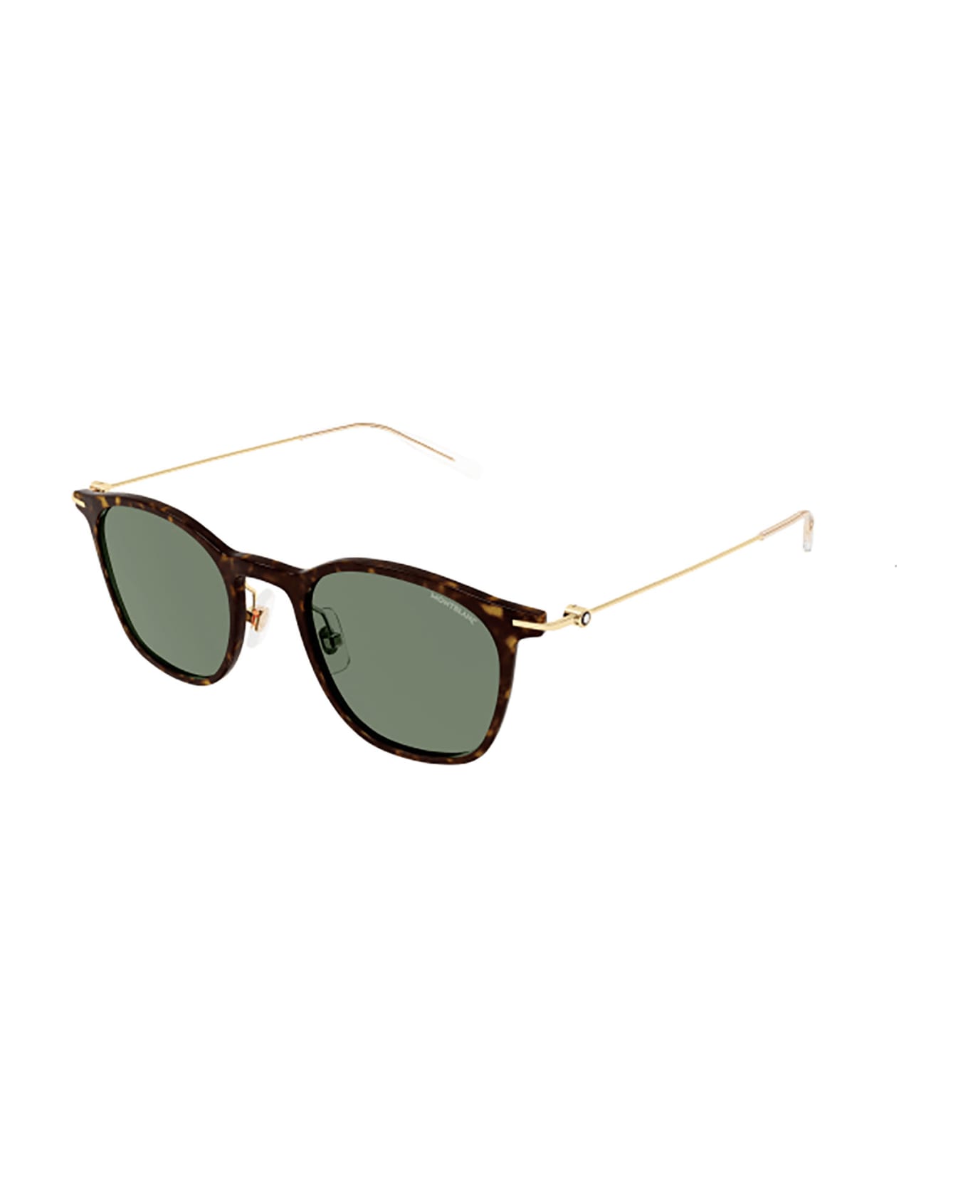 Montblanc MB0098S Sunglasses - Havana Gold Green