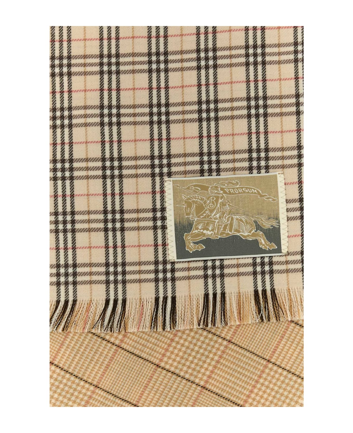 Burberry Check Wool Scarf - ALABASTER