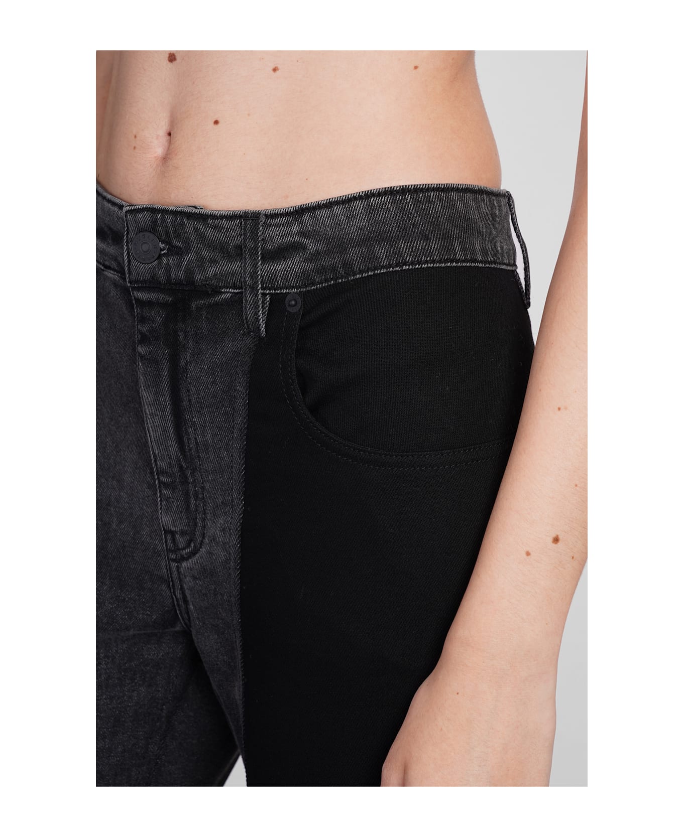 Mugler Jeans In Black Cotton - black