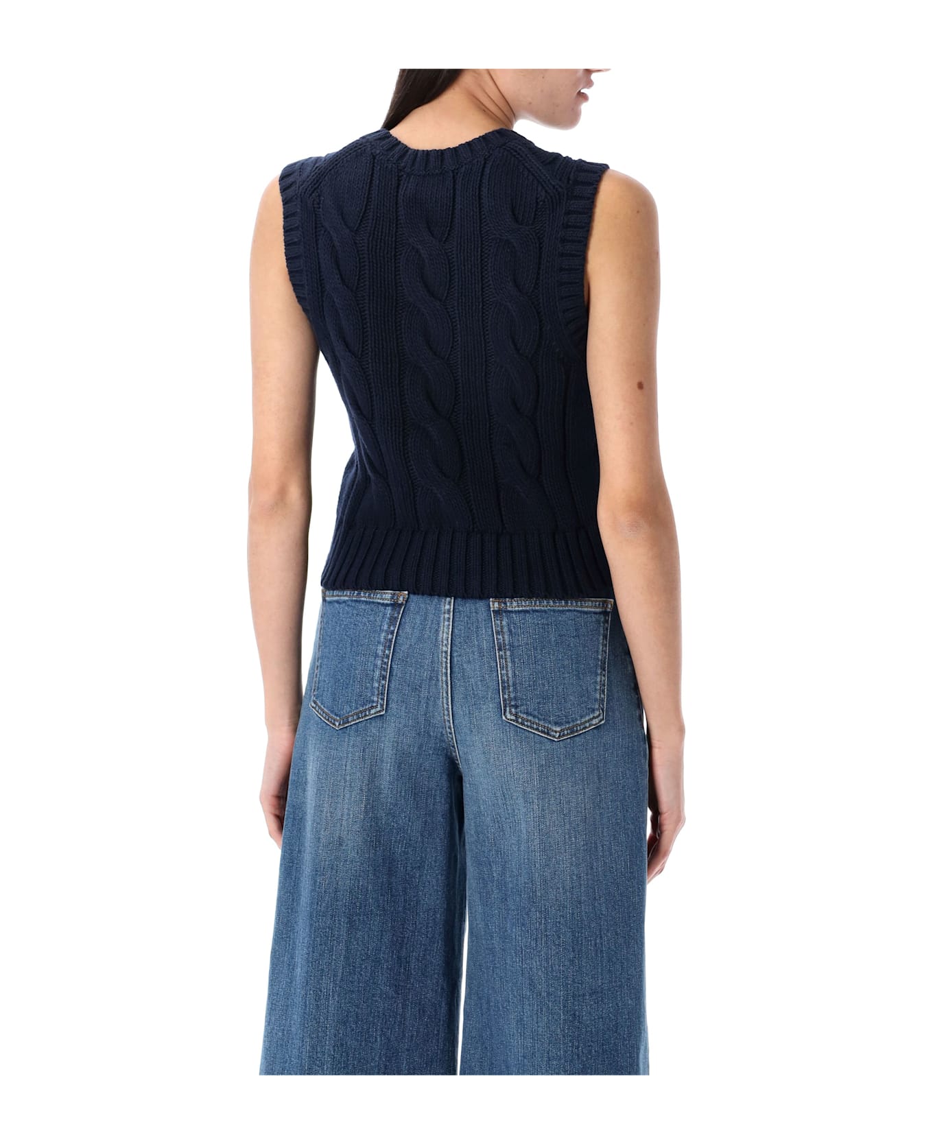 Polo Ralph Lauren Cable Knit Vest - HUNTER NAVY