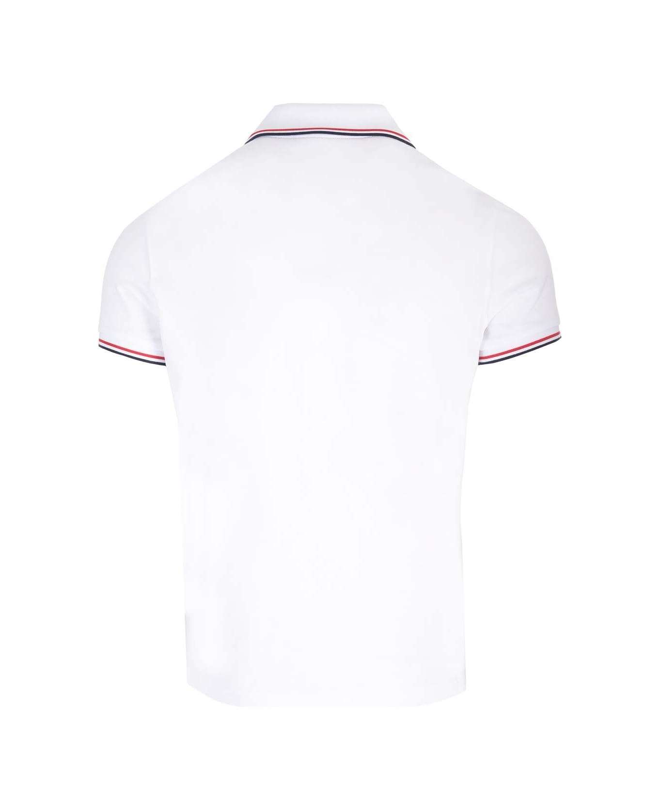 Moncler Cotton Piquet Polo - White