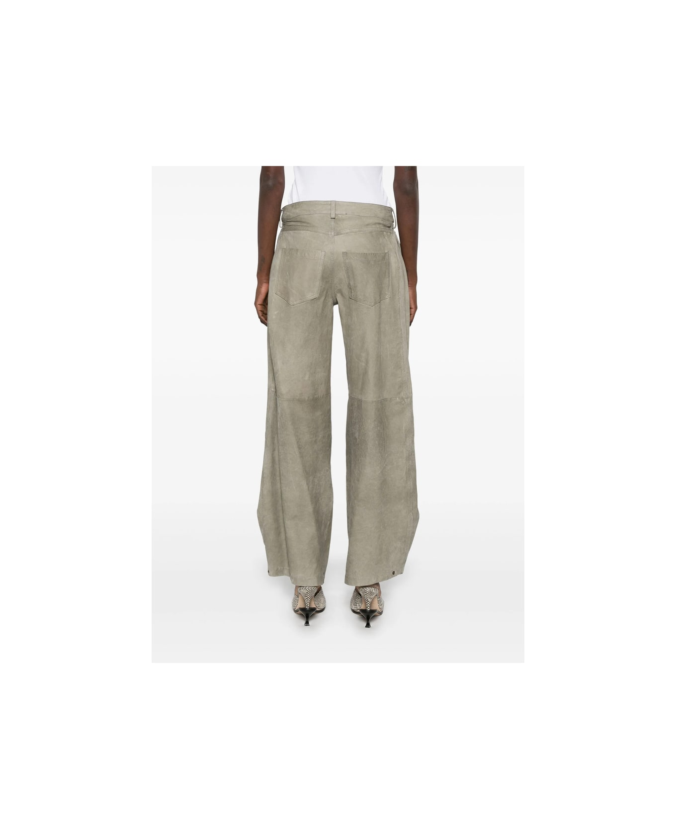 Salvatore Santoro Leather Pant - GREEN