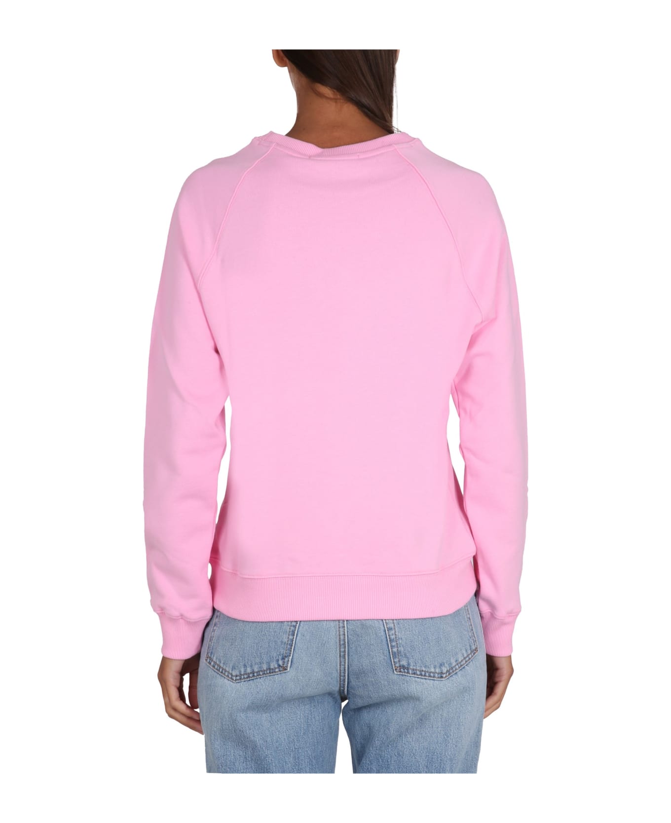 MSGM Sweatshirt With Brushed Logo - Rosa フリース