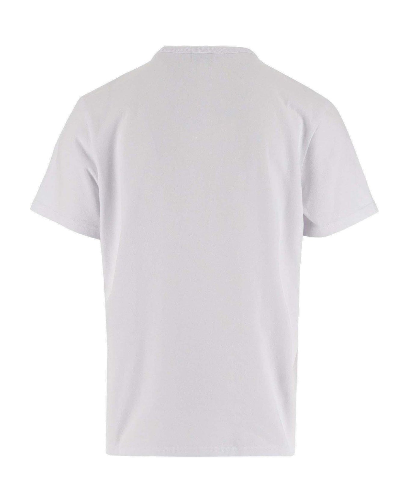 Woolrich Logo Printed Crewneck T-shirt - Bianco
