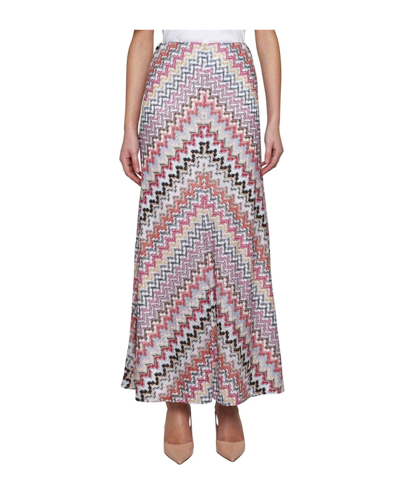 Missoni All-over Patterned Maxi Skirt - Pink