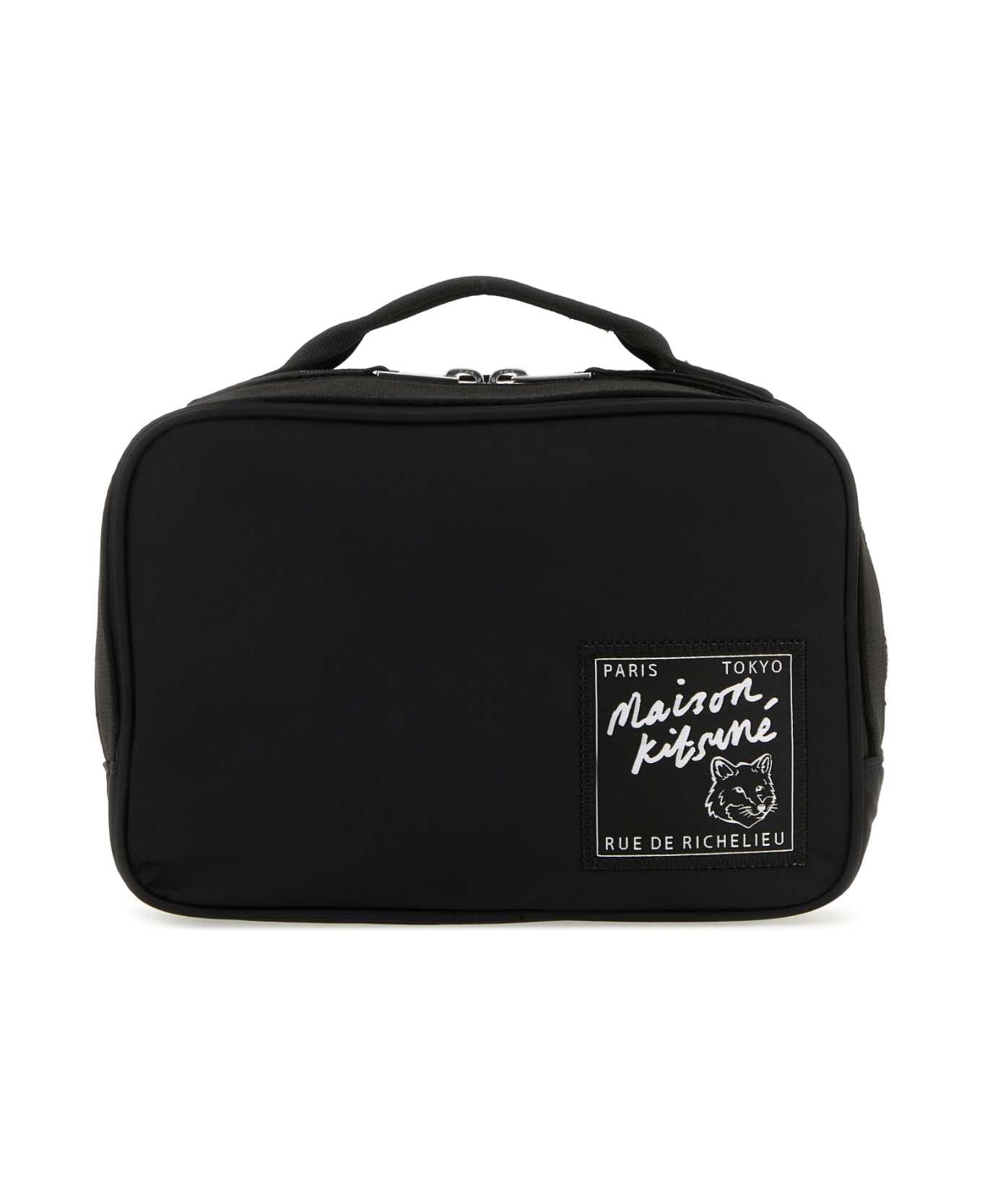 Maison Kitsuné Black Nylon Belt Bag - BLACK