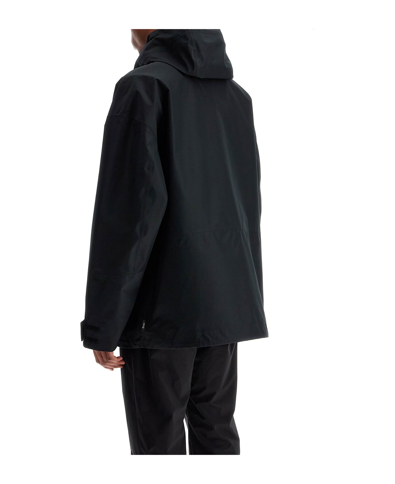 Herno Short Black Waterproof Jacket For Men In Polyester With Hood - Black