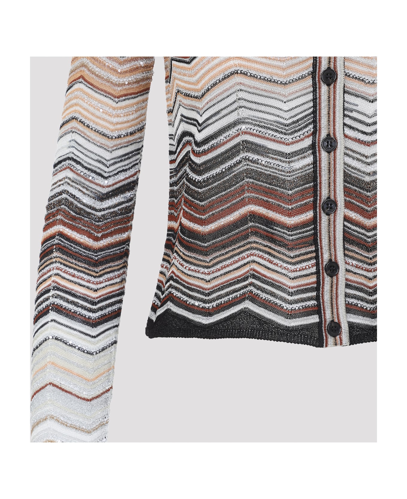 Missoni Buttoned Cardigan - Zv Red Beige Tones