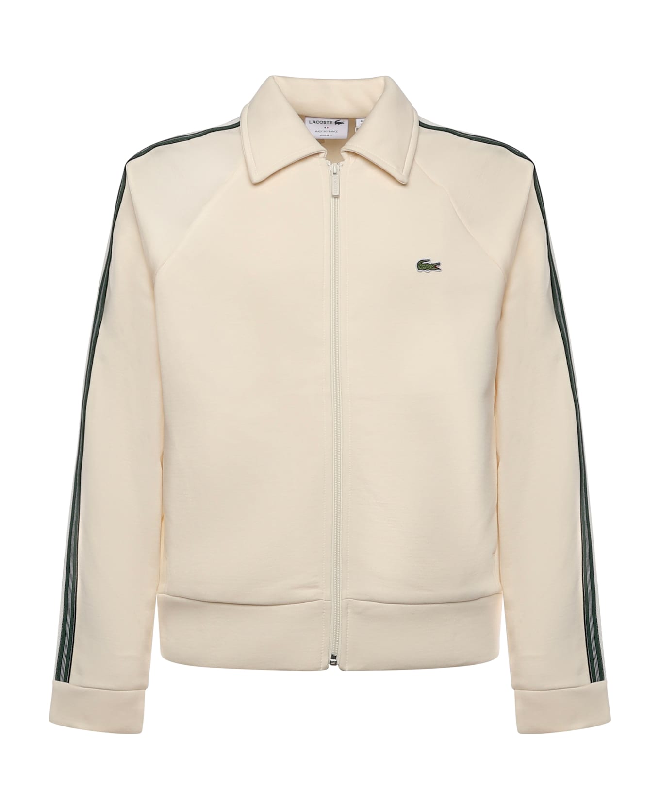 Lacoste Zip-up Sweatshirt With Logo - White
