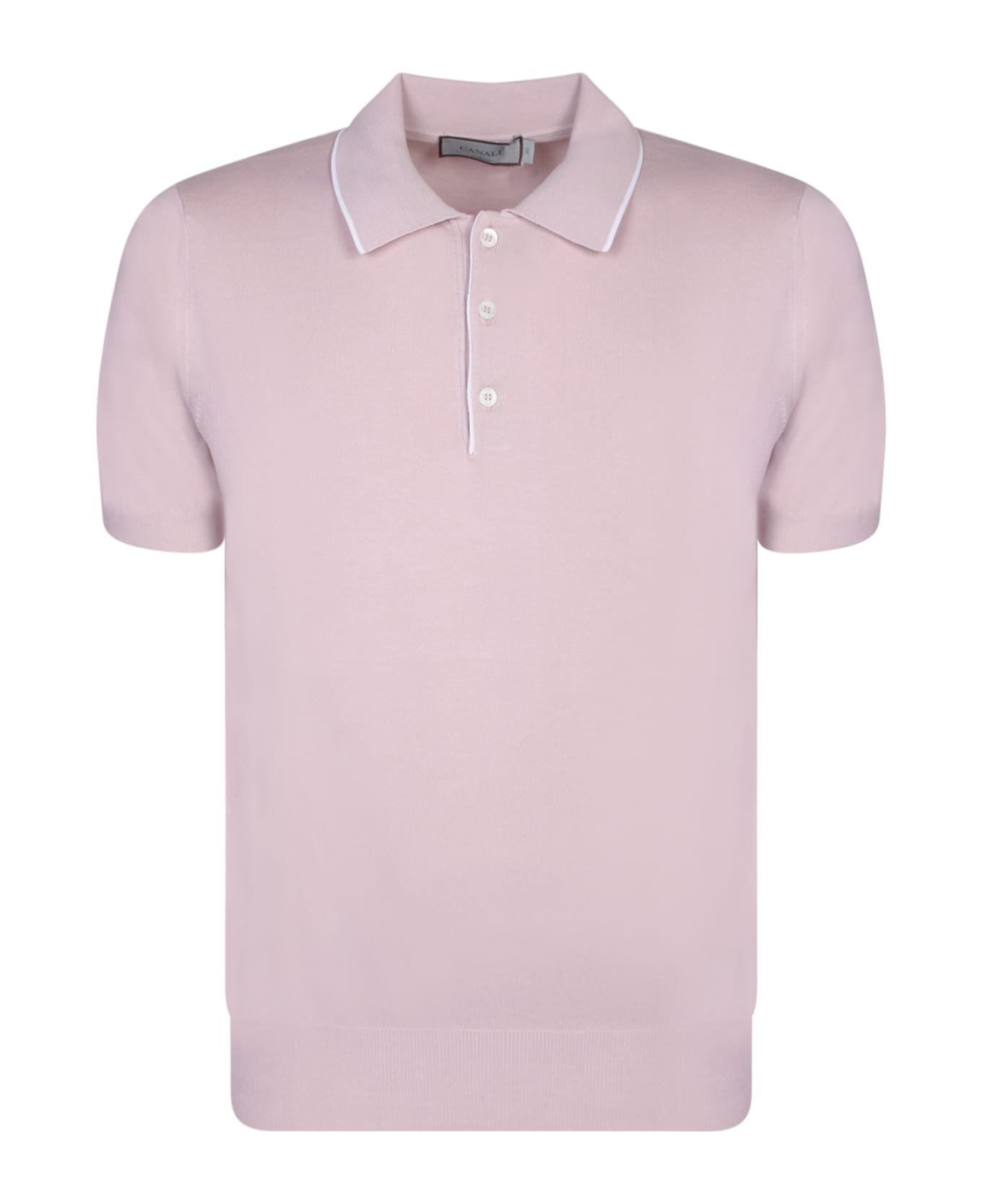 Canali Edges White/pink Polo Shirt - Orange ポロシャツ