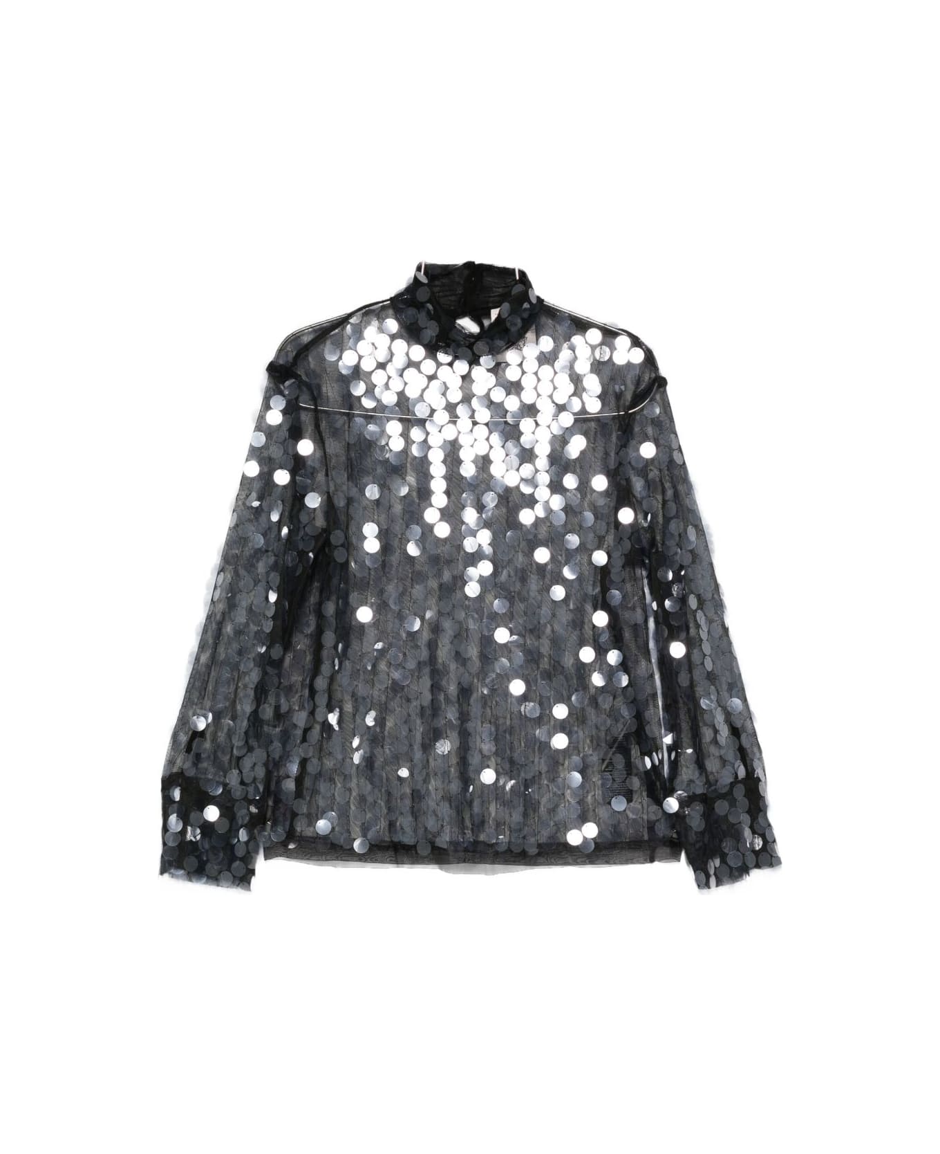 SEMICOUTURE Sequined Blouse - Black