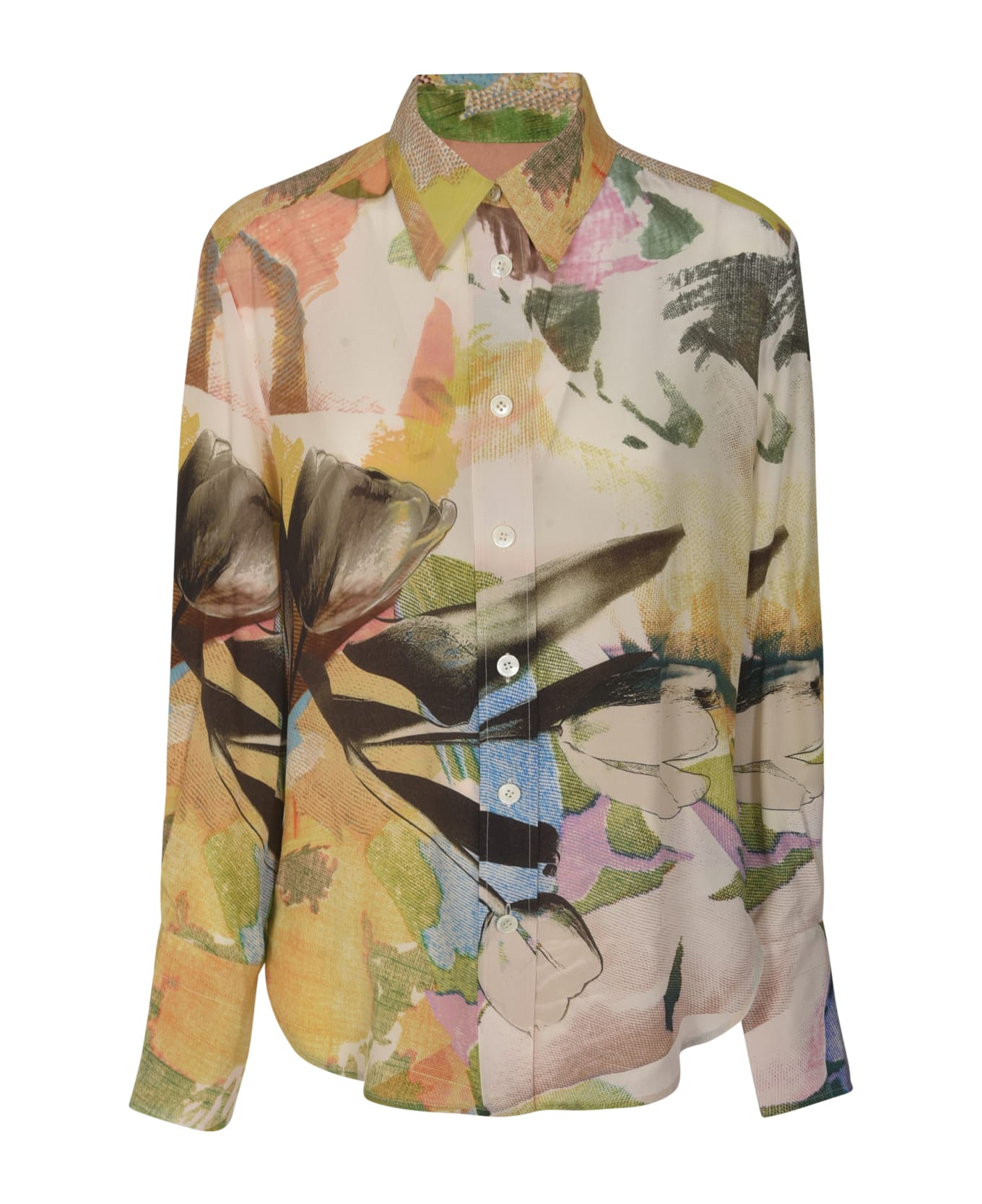 Paul Smith Round Hem All-over Printed Shirt - Multicolor