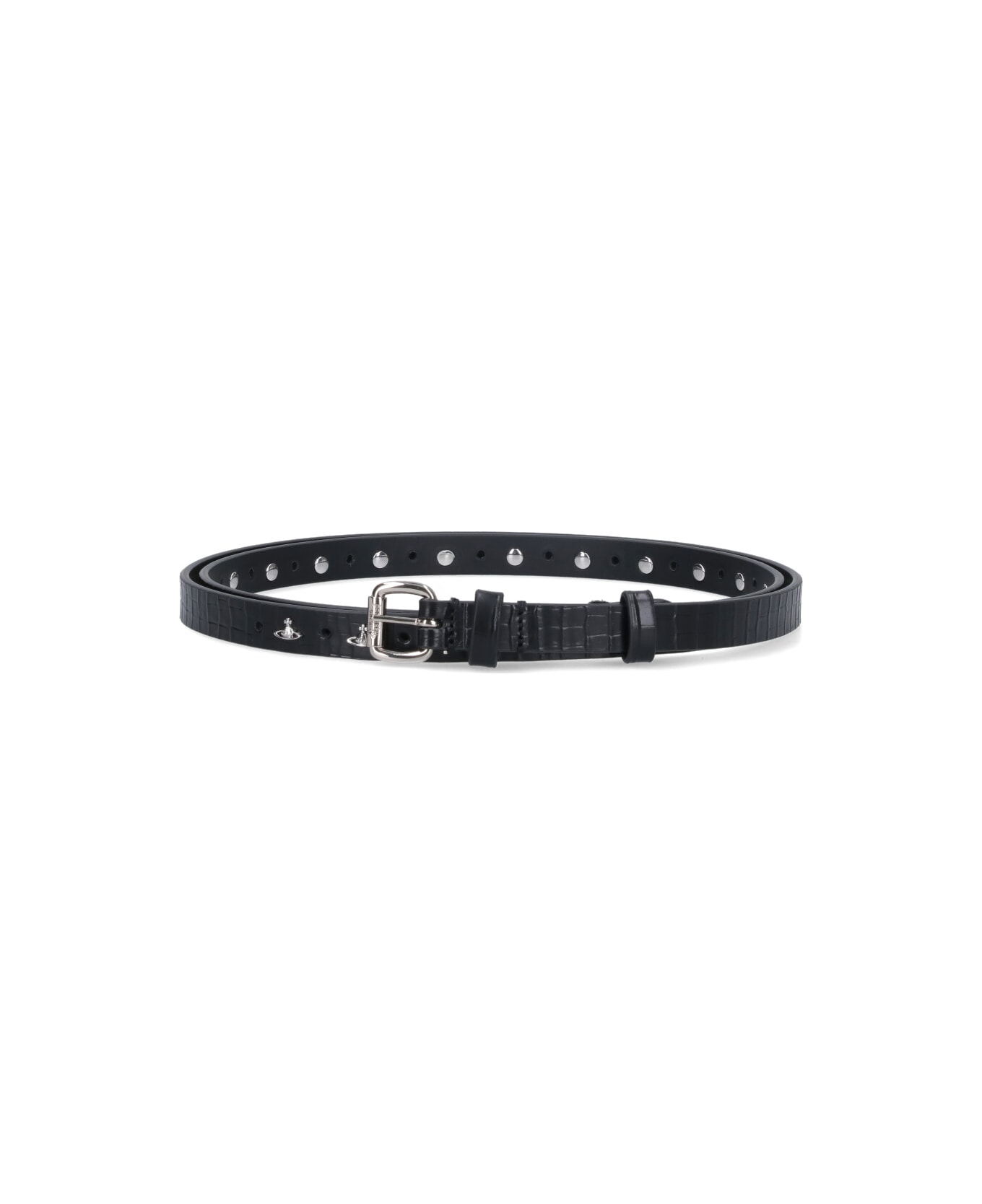 Vivienne Westwood Thin Belt "orb" - Black  
