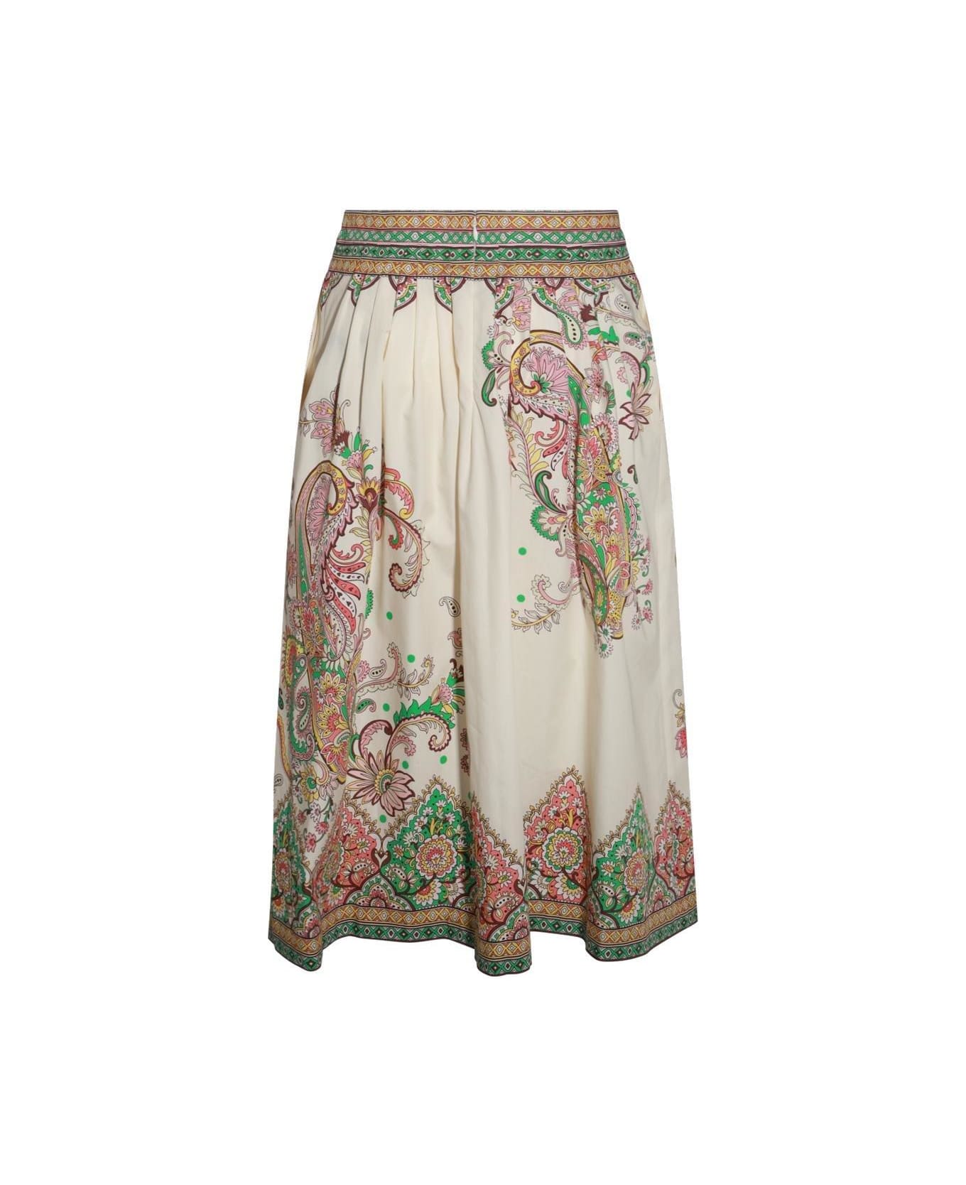 Etro Paisley Flower Skirt - Fantasia