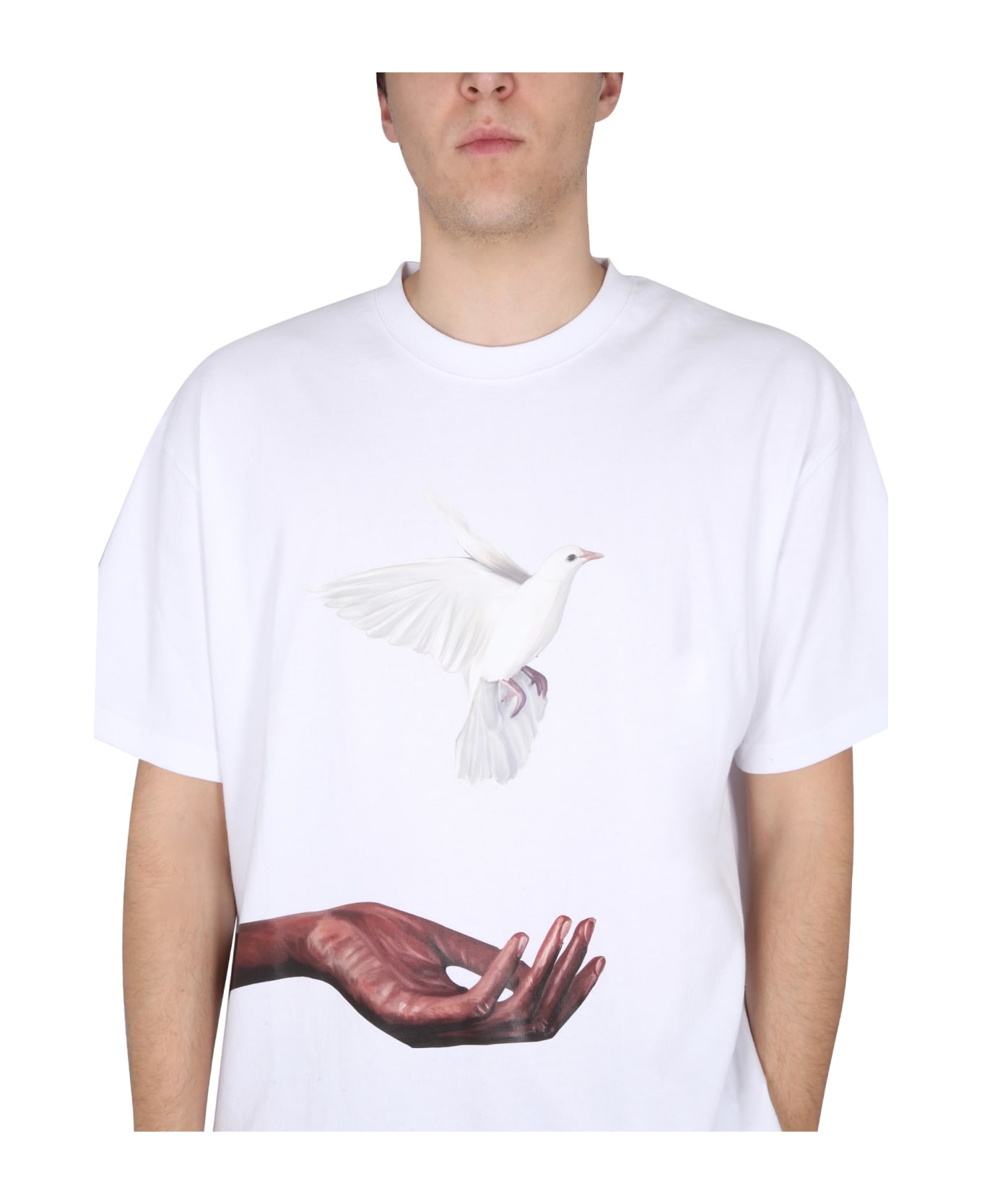 3.Paradis T-shirt Hand And Where - BIANCO