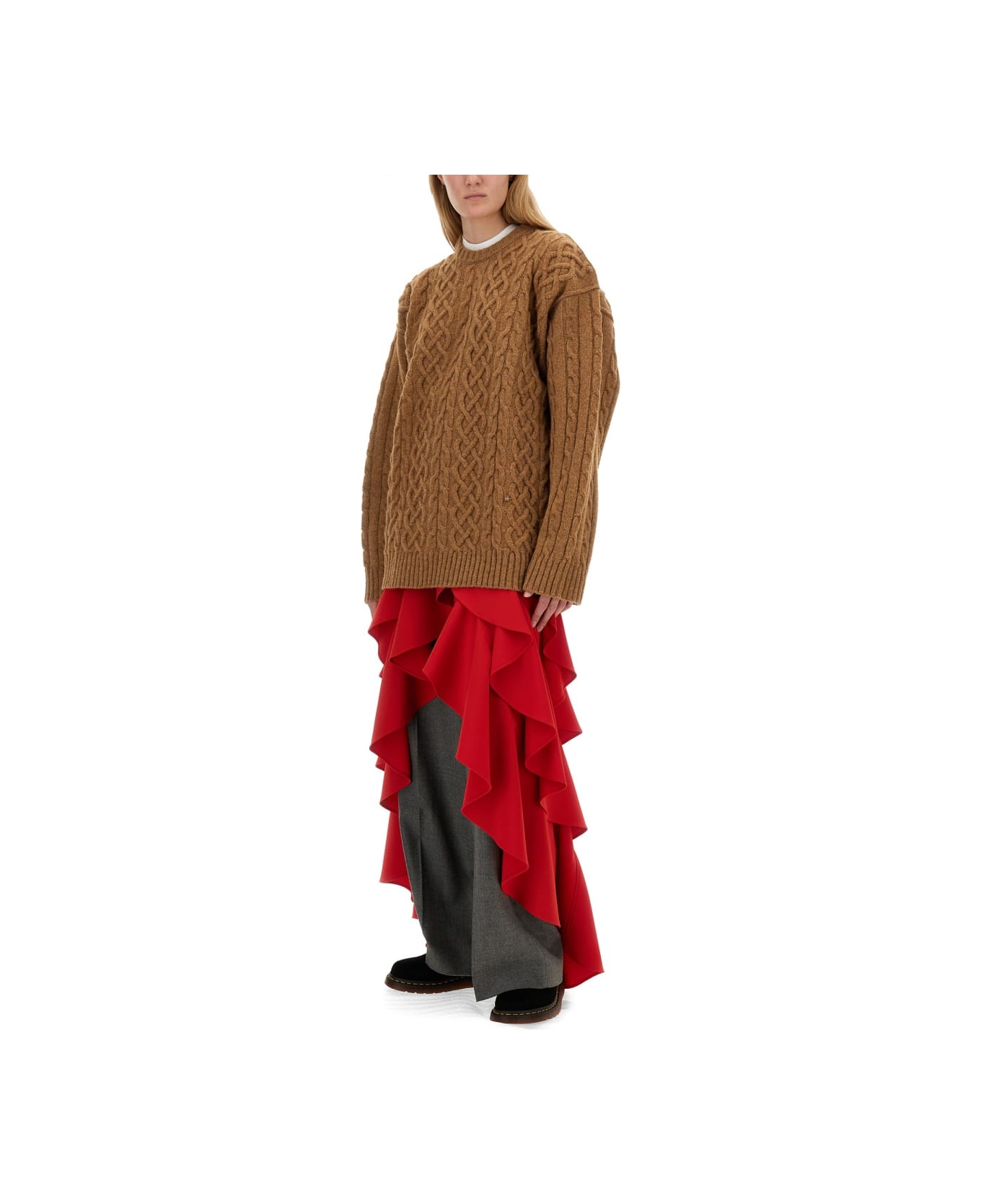 Moschino Oversize Fit Jersey - BEIGE