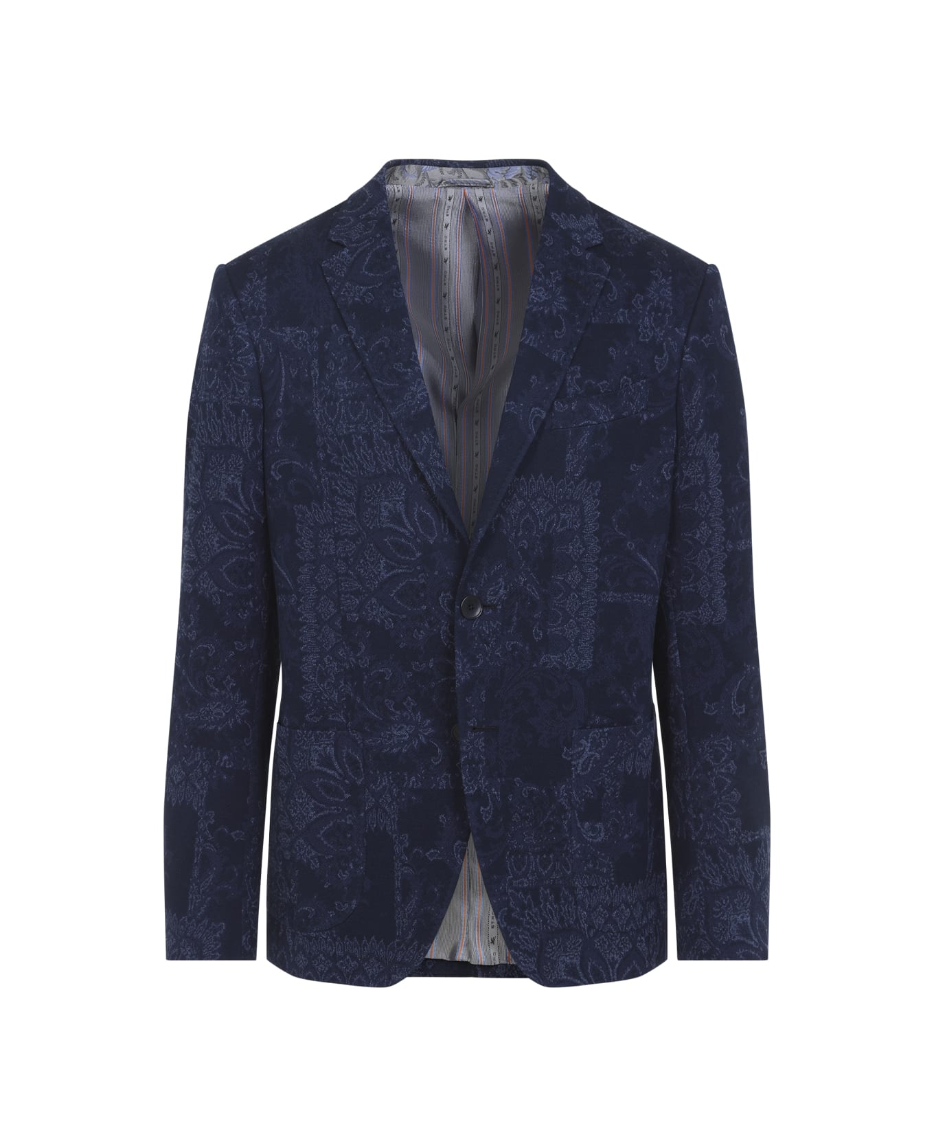 Etro Roma Jersey Sport Jacket - Multicolor Blue