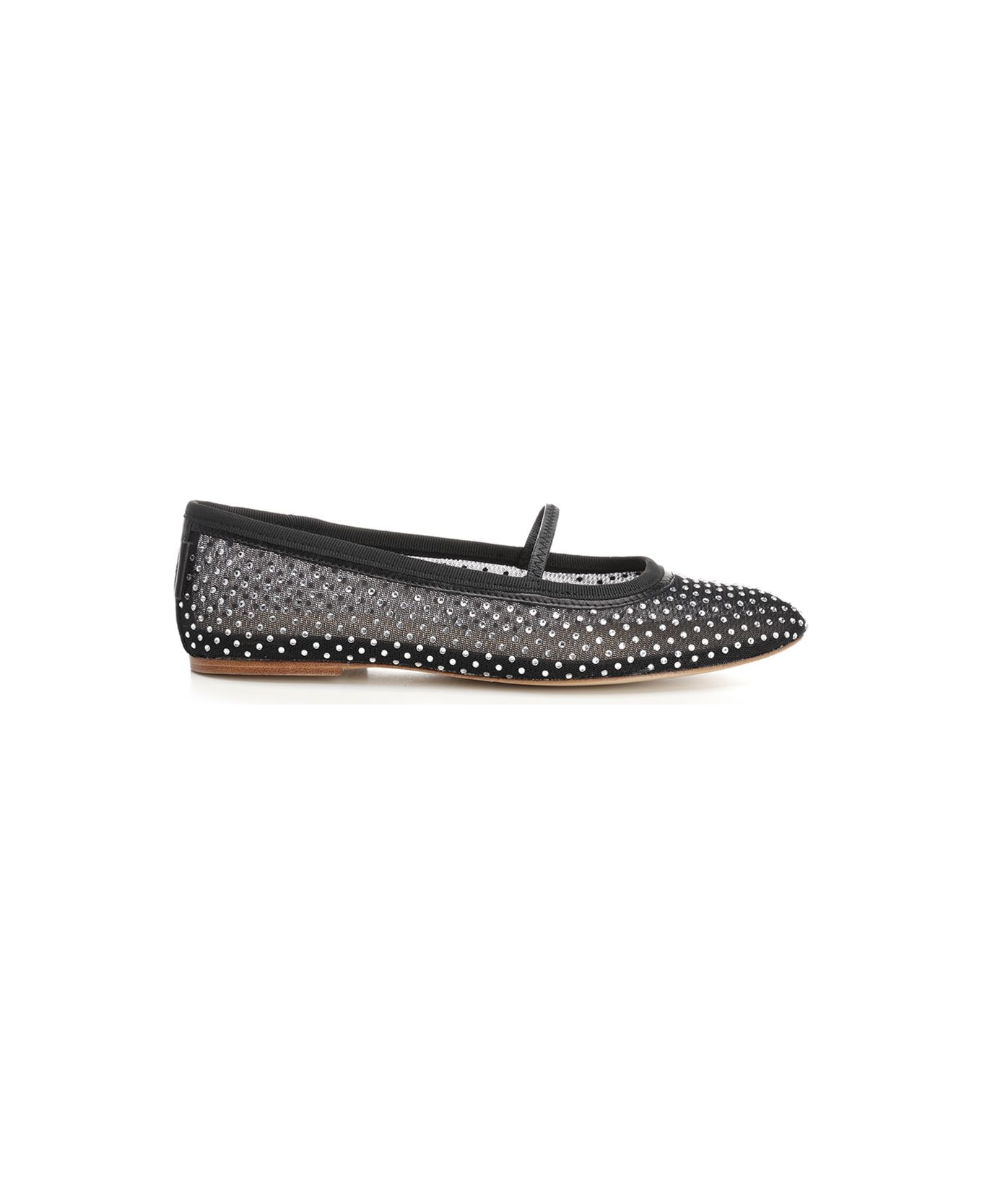 A.P.C. Transparent "swan" Ballet Flats - Black