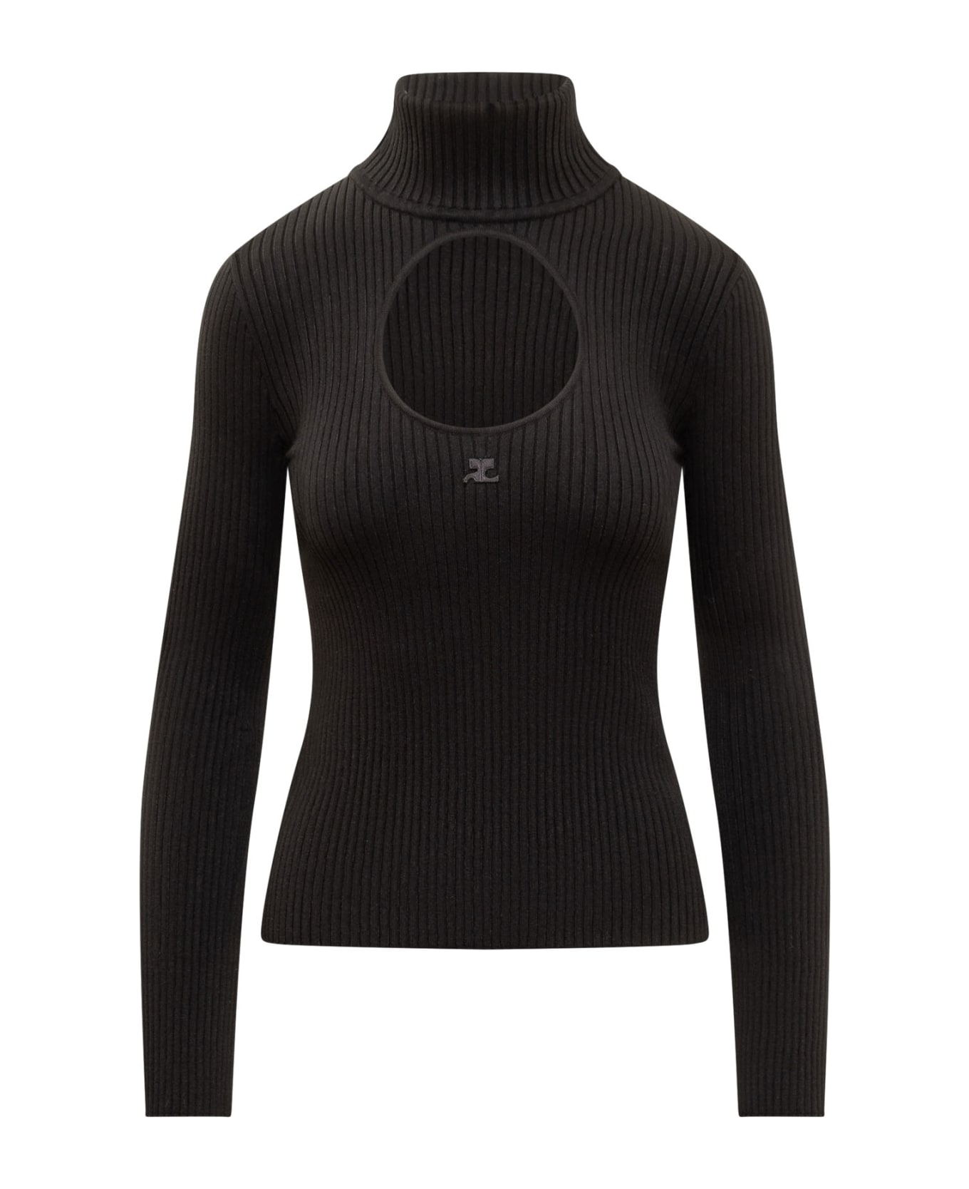 Courrèges Turtleneck Sweater - Black