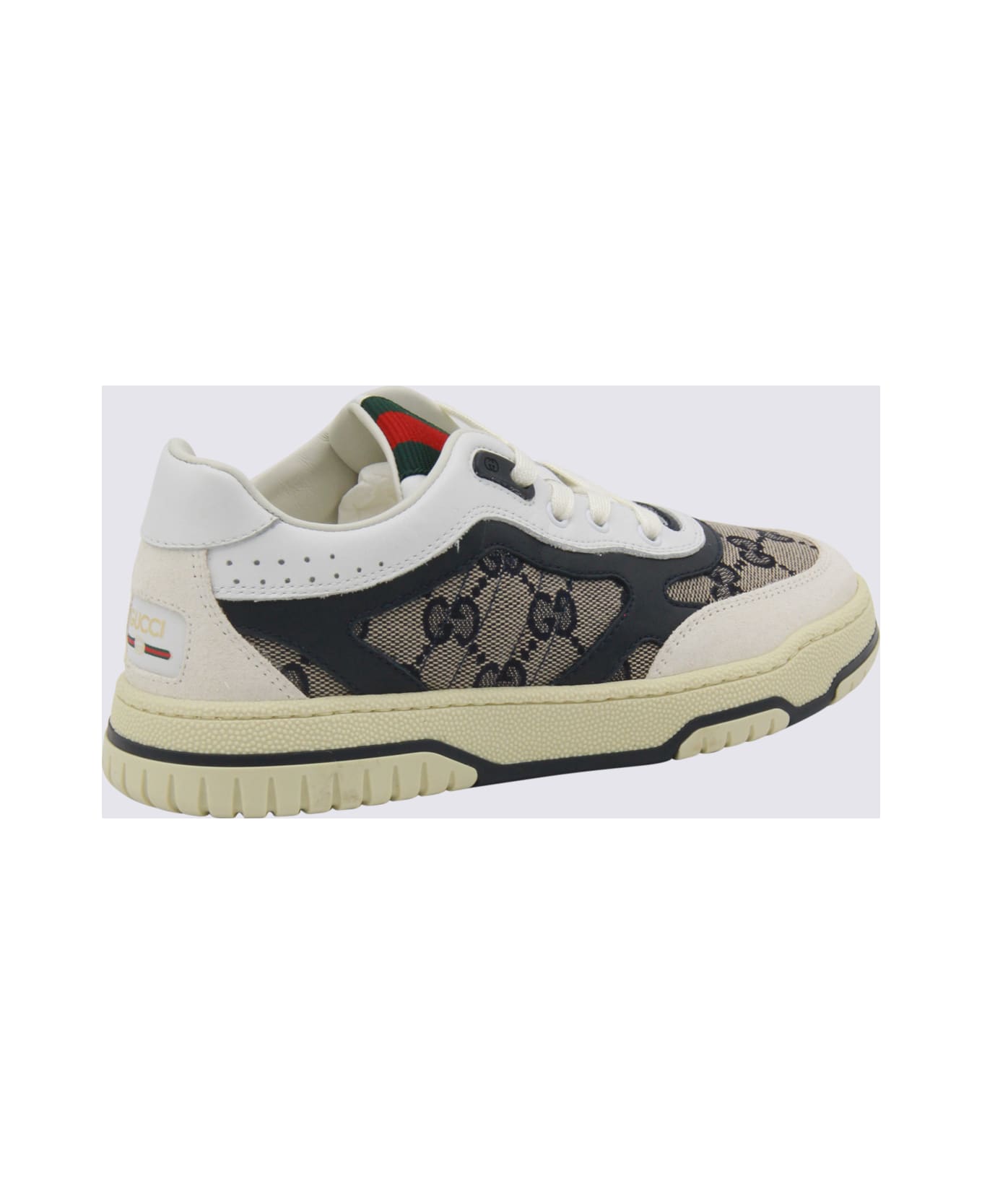 Gucci White And Blue Sneakers - Blue