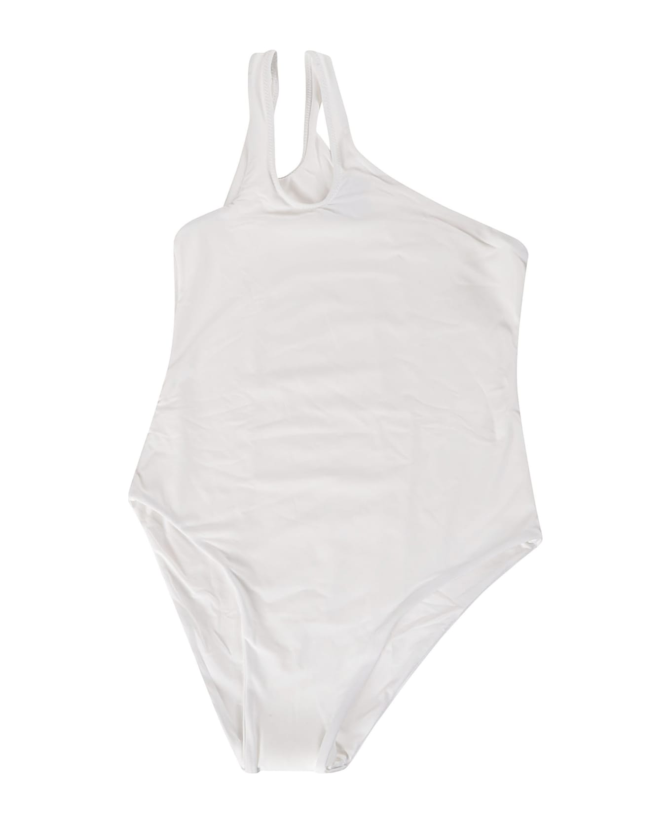 Federica Tosi Slim Fit Plain Swimsuit - White