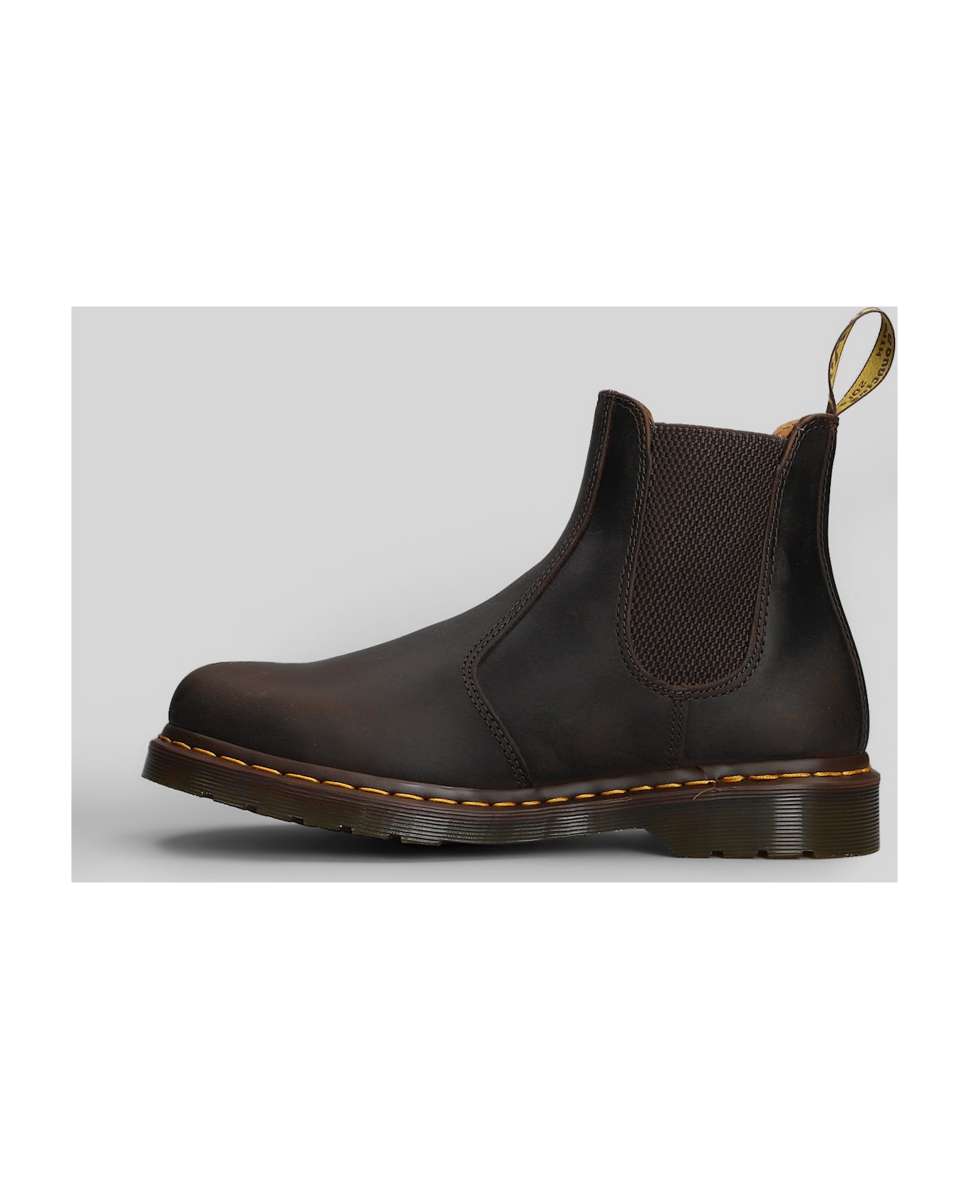 Dr. Martens 2976 Ys Combat Boots In Brown Leather - brown