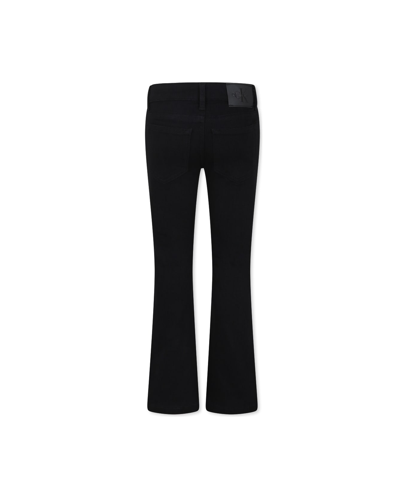 Calvin Klein Black Jeans For Girl With Logo - Black