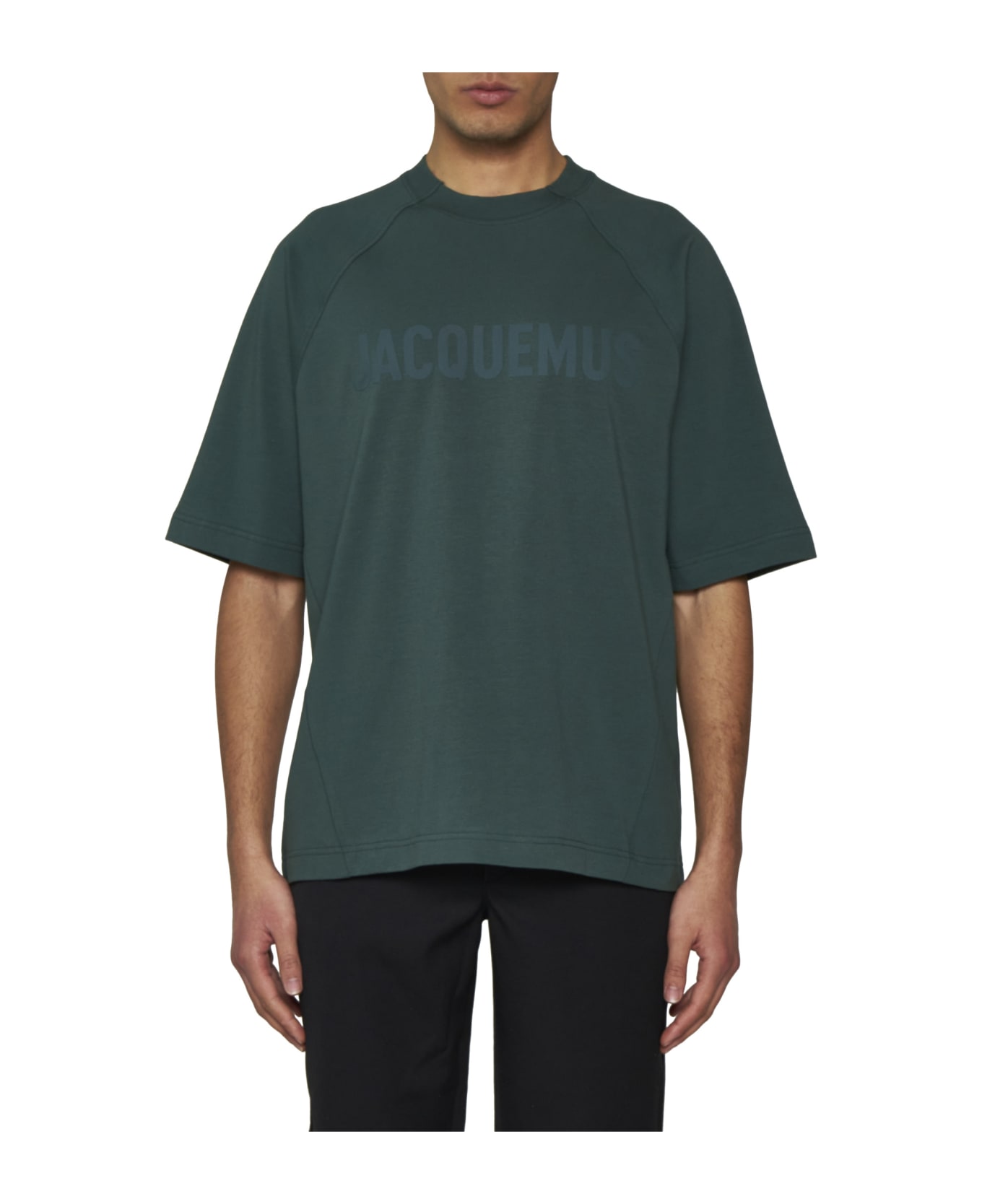 Jacquemus Typo Cotton T-shirt - Dark green