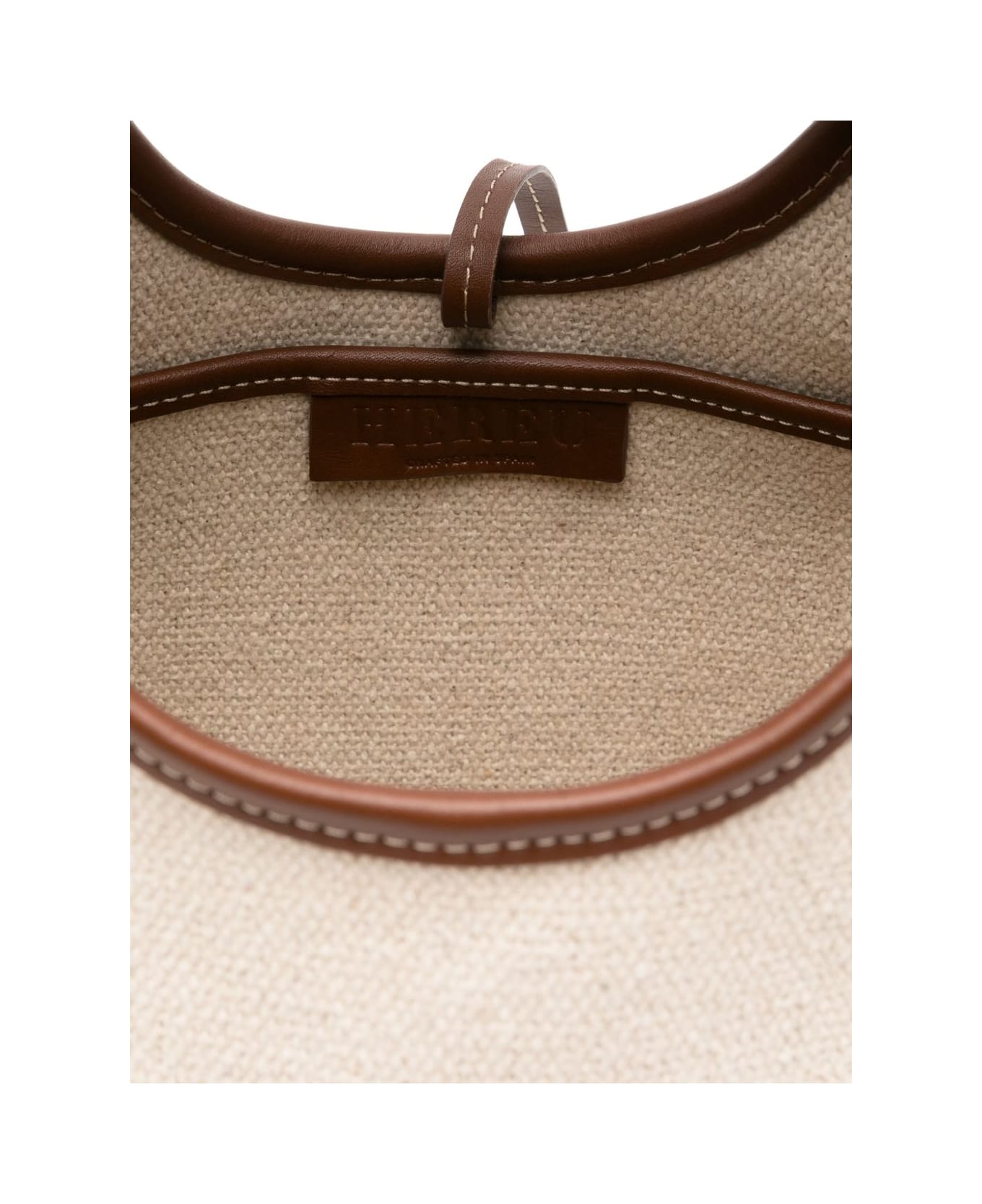 Hereu Fonol Small Canvas Tote - Leather Brown