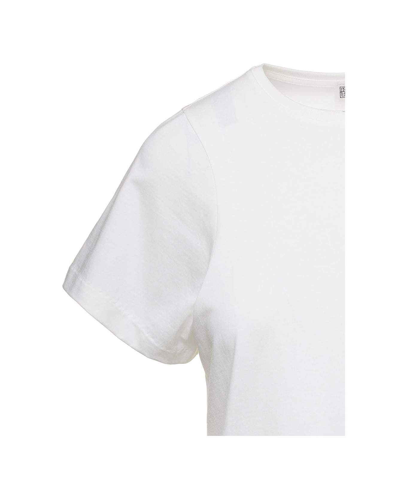 Totême Crewneck T-shirt In White Cotton Woman - White