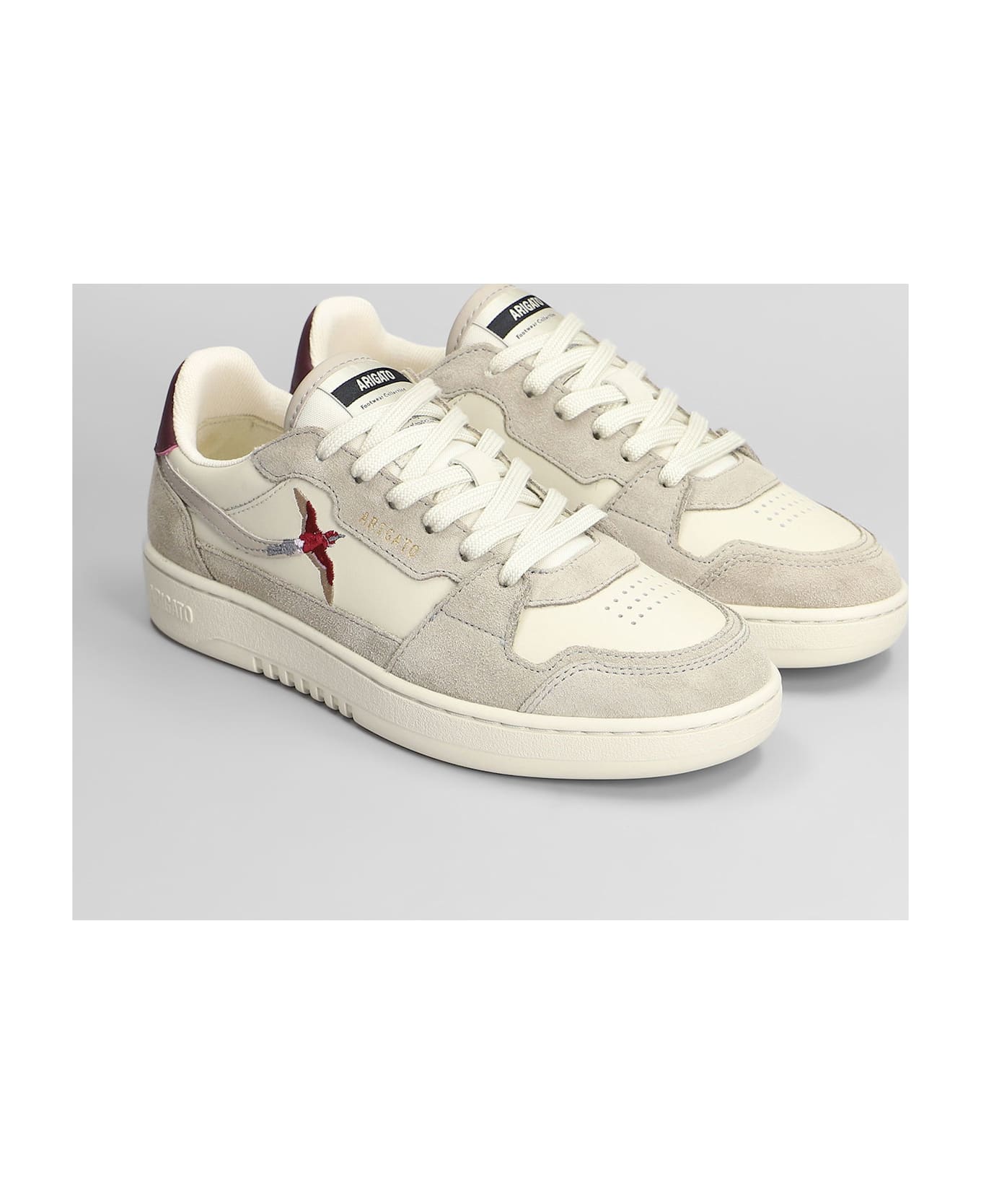 Axel Arigato Dice Lo Bee Bird Sneakers In Beige Suede And Leather - beige