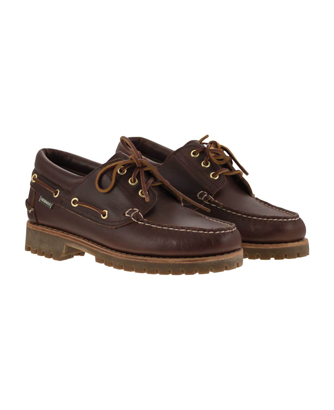 Sebago Acadia Premium - Leather Moccasin - Brown Burgundy