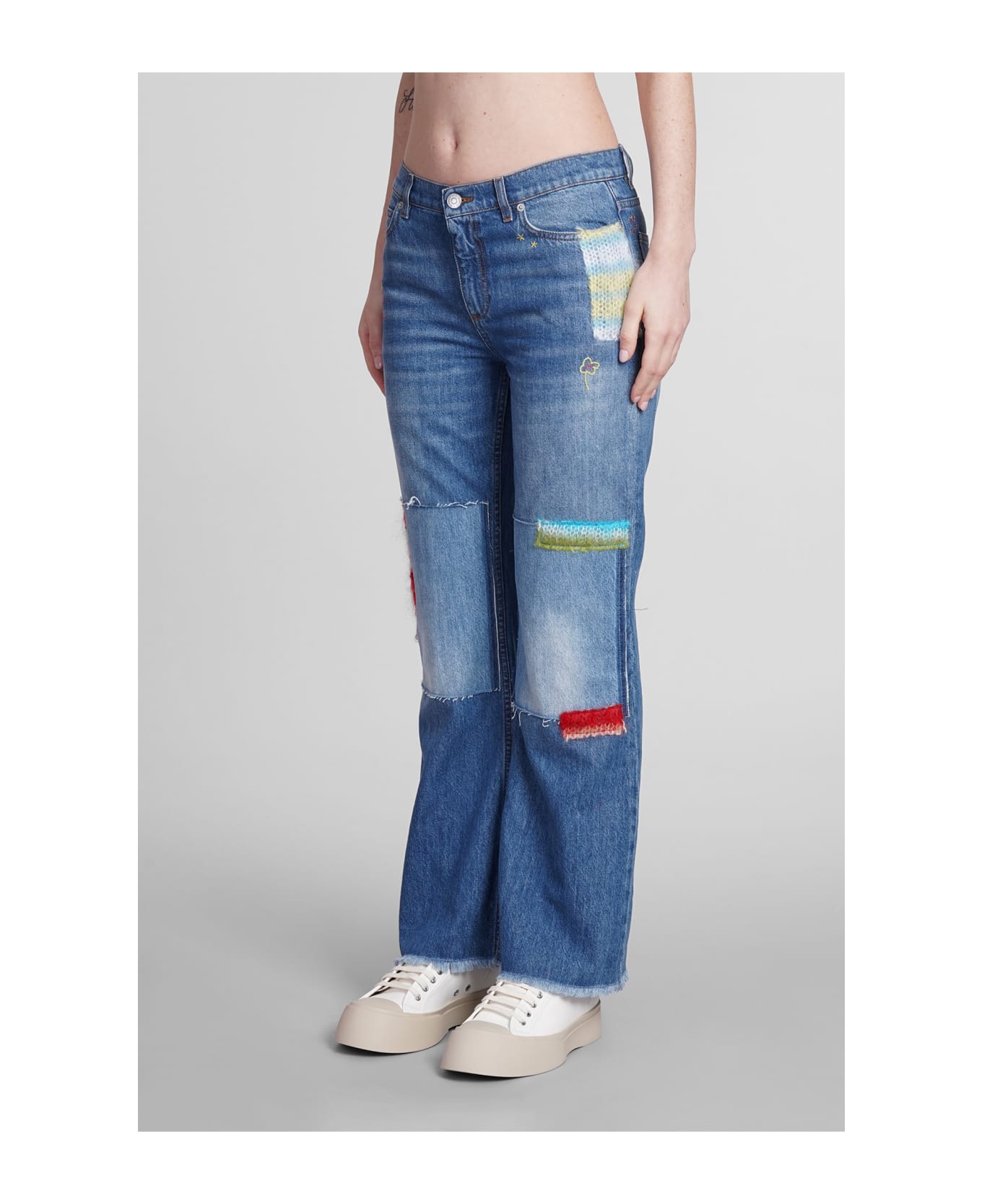Marni Jeans In Blue Cotton - BLUE MIX デニム