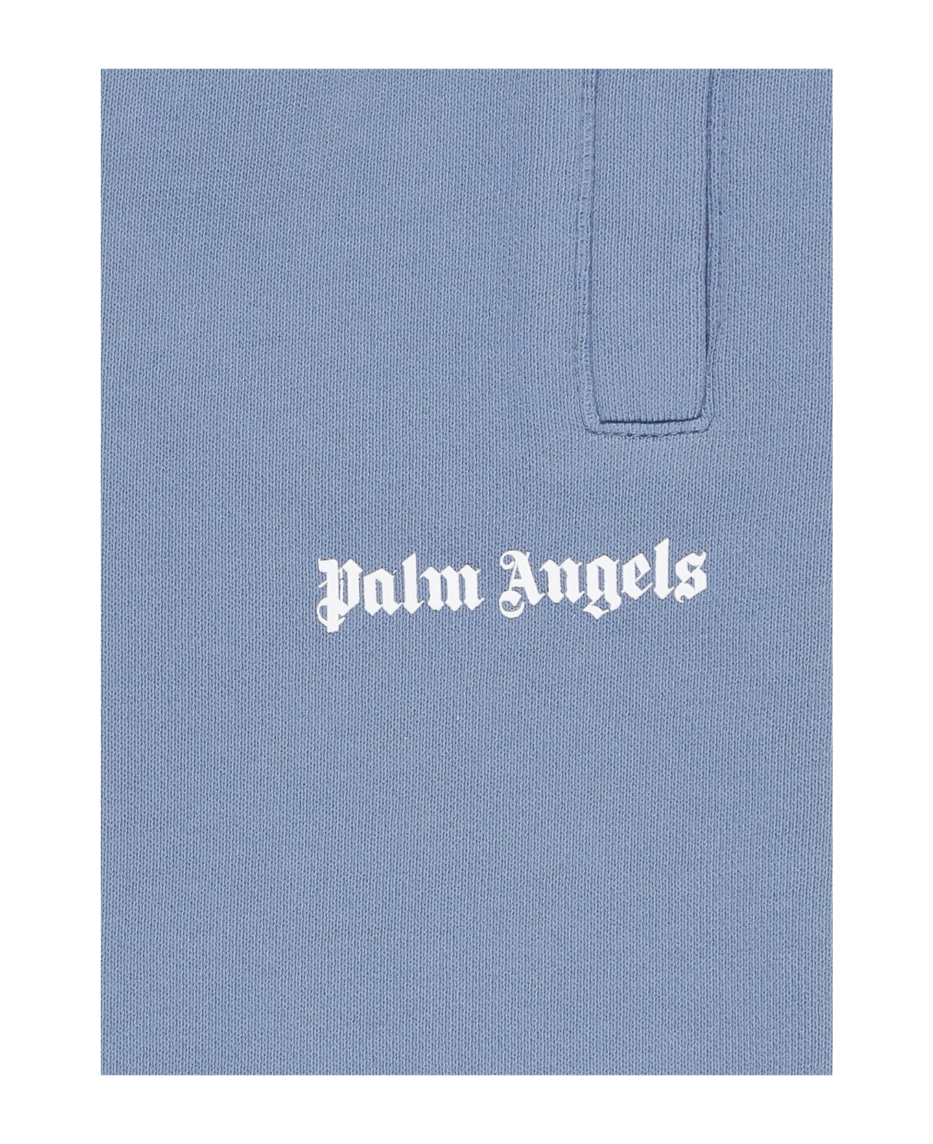 Palm Angels Pants With Logo - Blue ボトムス