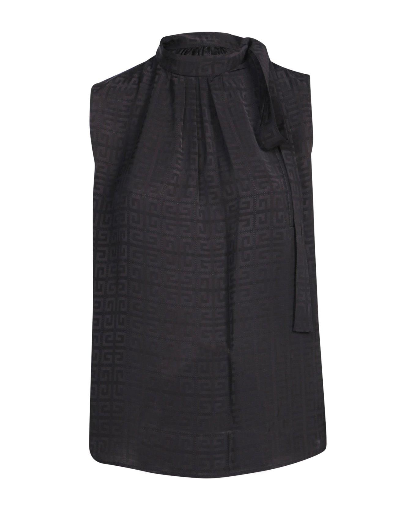 Givenchy 4g Pattern Jacquard Sleeveless Top - Black