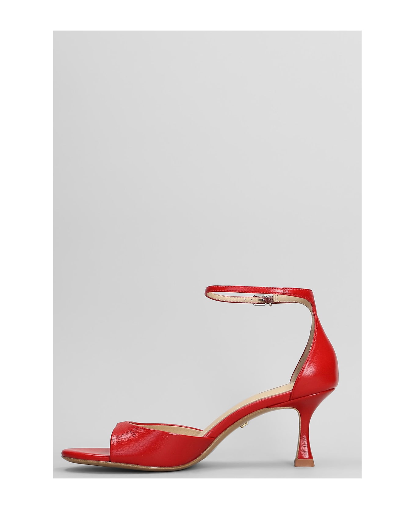 Lola Cruz Petrina Sandals In Red Leather - red