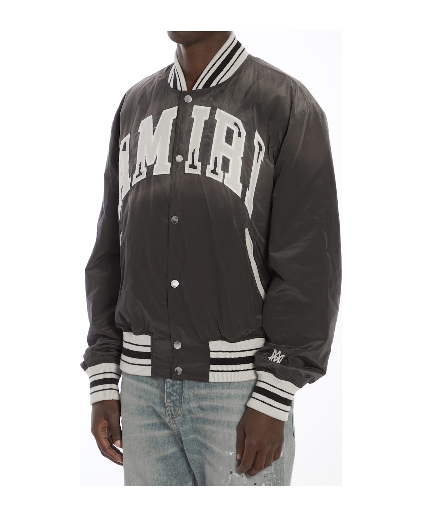 AMIRI Sun Faded Bomber Jacket - Black