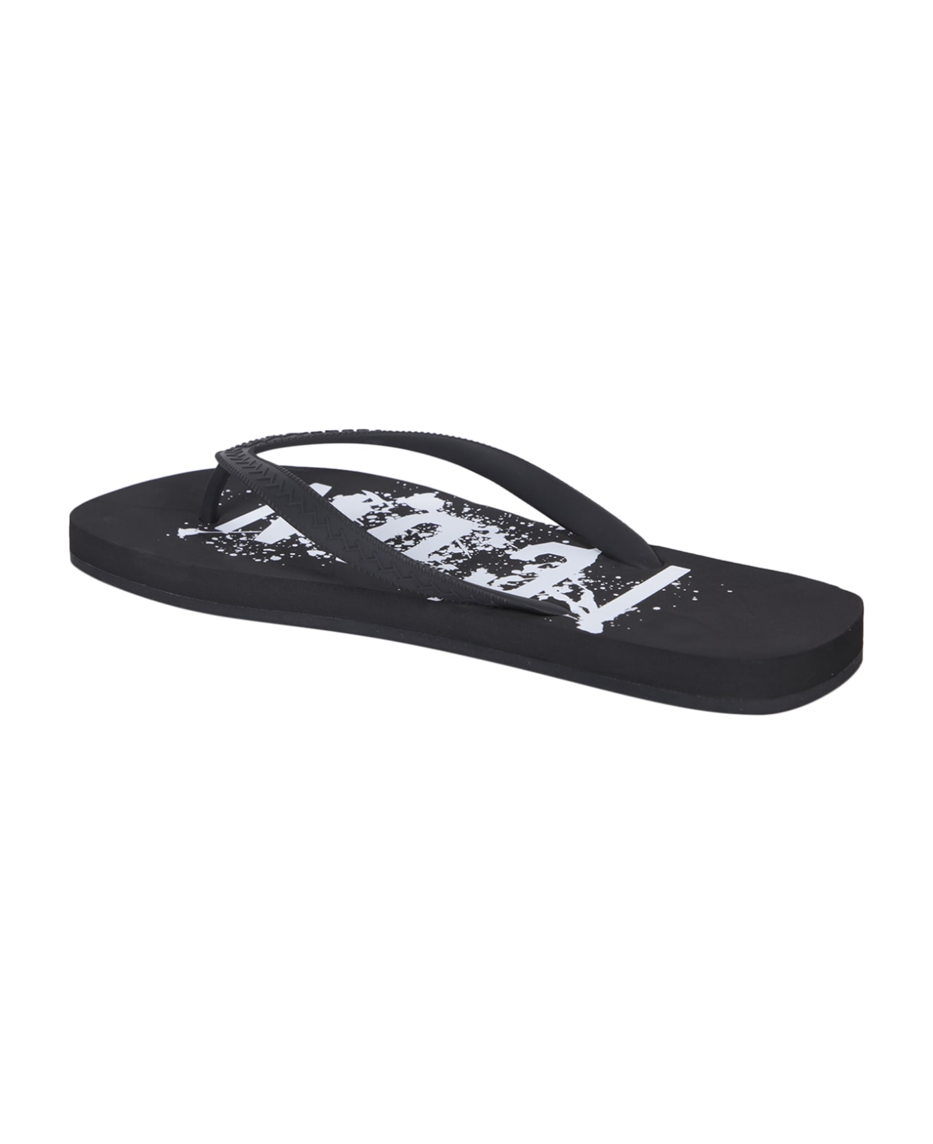 Dsquared2 Icon Long Thong Sandals - White/Black
