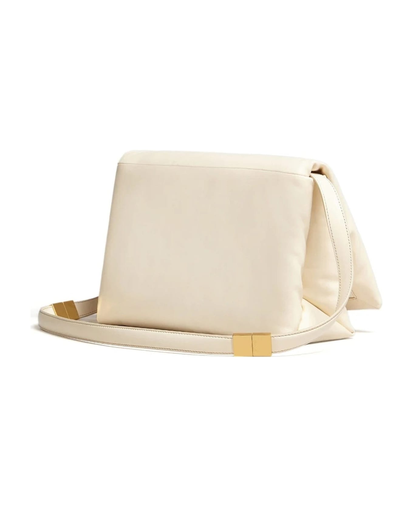 Marni Padded Leather Shoulder Bag - White